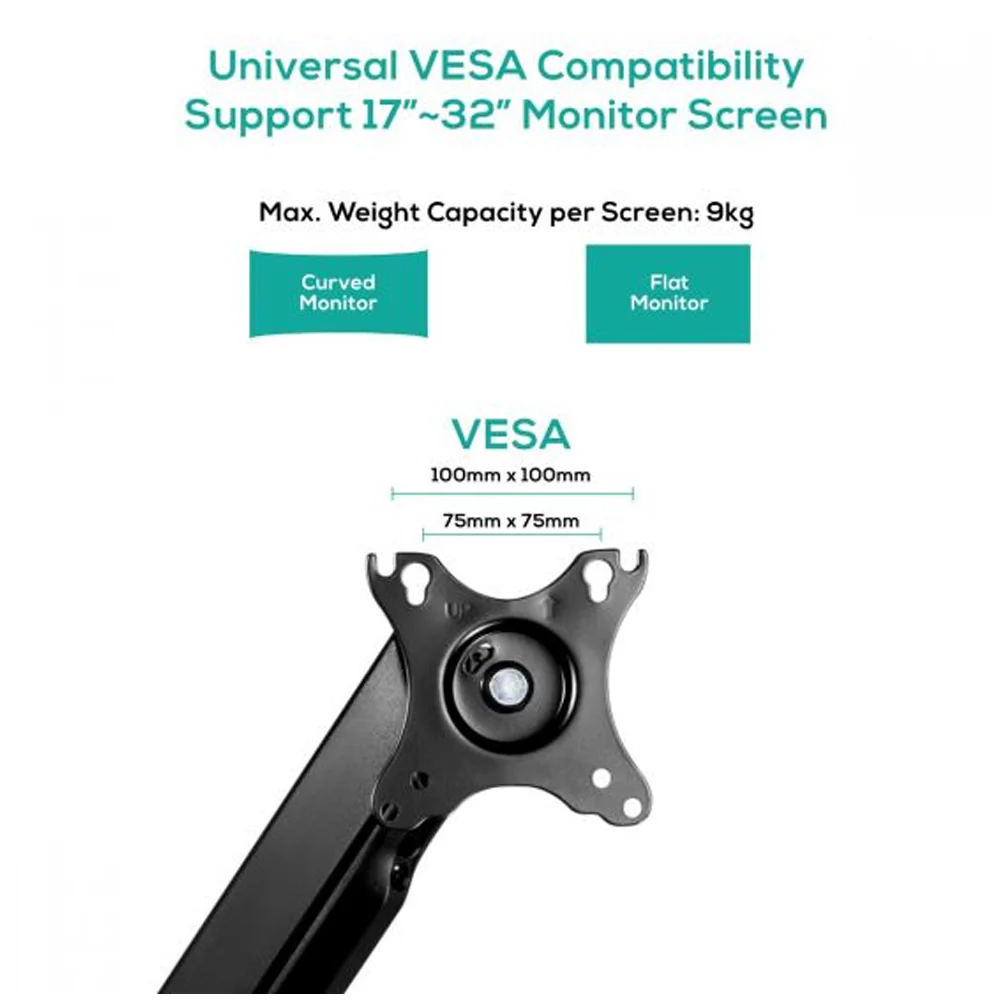 Activiva 17″-32″ Dual Monitor Steel Gas Spring Arm - Image 5