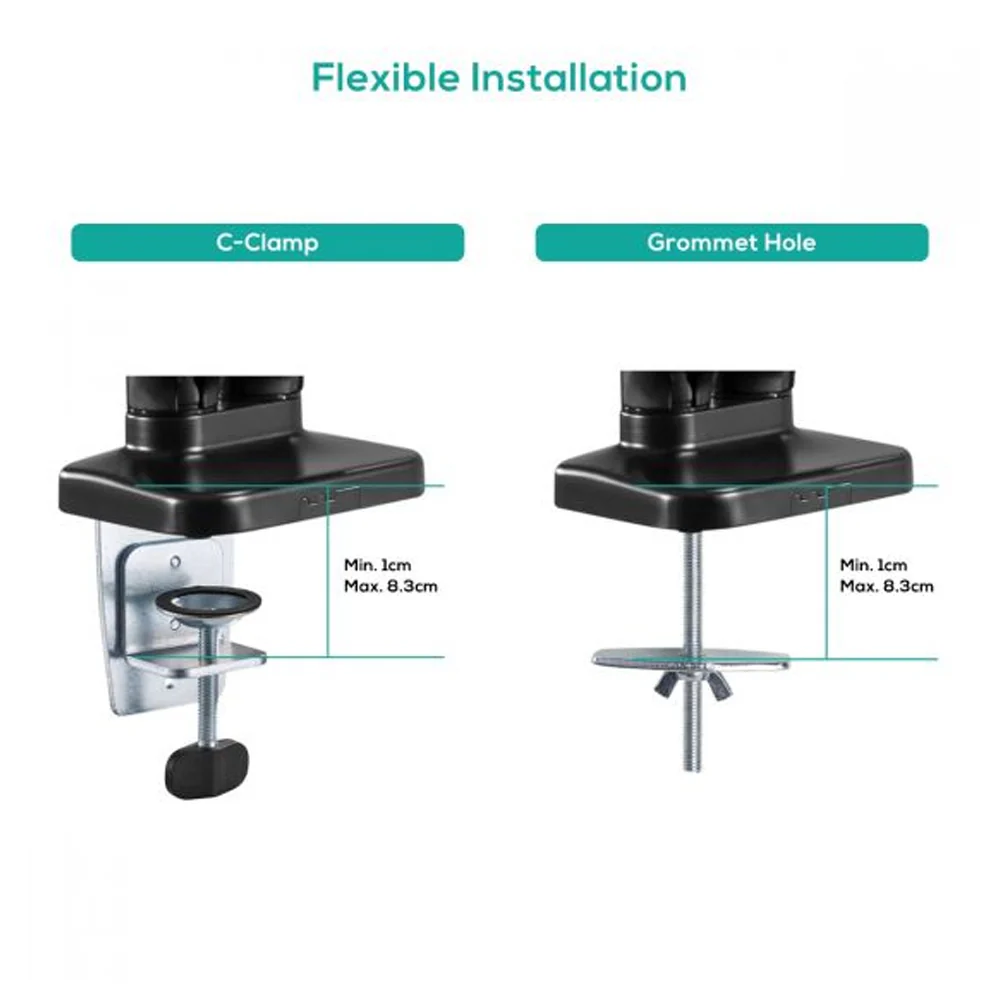 Activiva 17″-32″ Dual Monitor Steel Gas Spring Arm - Image 7