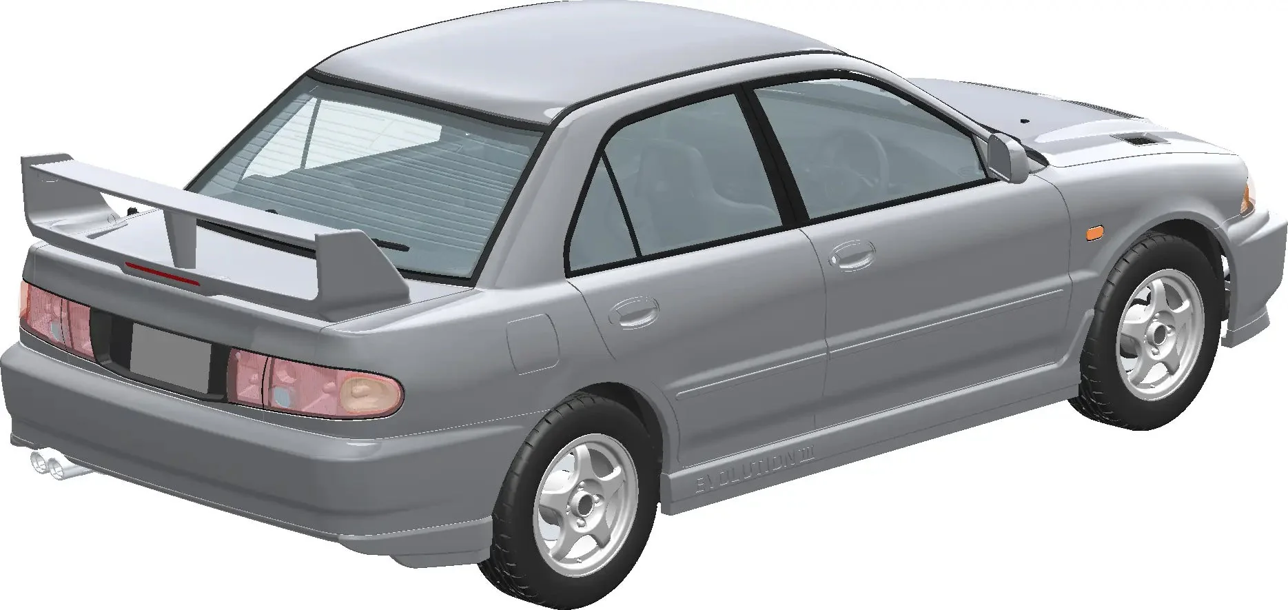 Aoshima 1/24 SNAP CE9A Lancer GSR Evolution III 1995 (Queens Silver) - Image 3