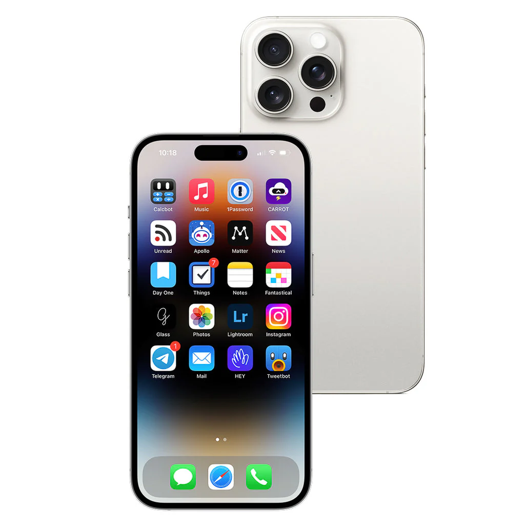 Apple iPhone 15 Pro 128GB (White Titanium) [*Refurbished: Excellent]