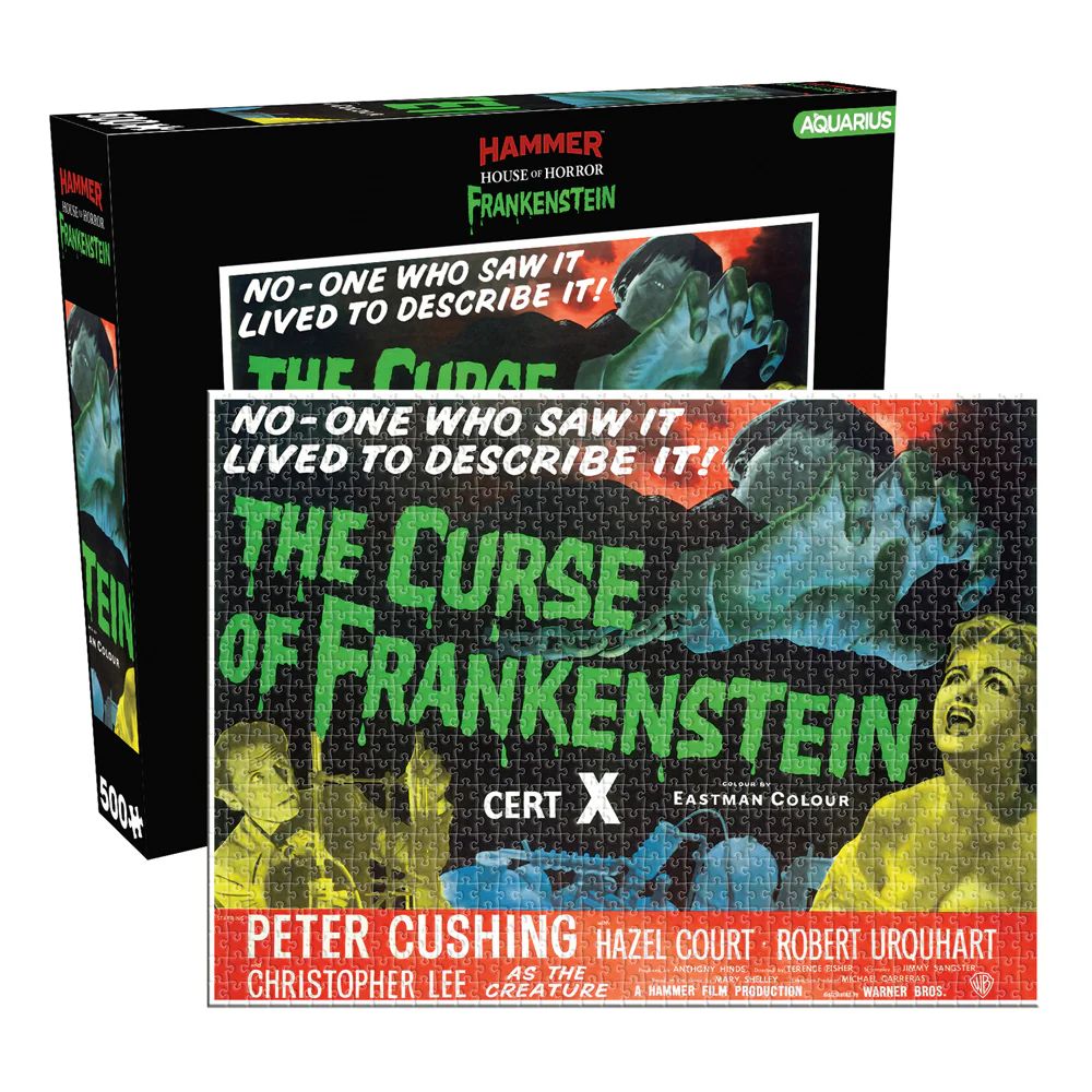 Aquarius 500pc Hammer Frankenstein 25x20cm Jigsaw Puzzle Family Game Set 14y+