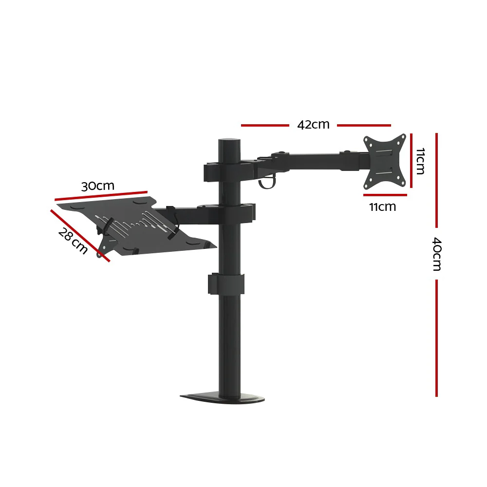 Artiss Monitor Arm Desk Mount Laptop Tray - Image 3