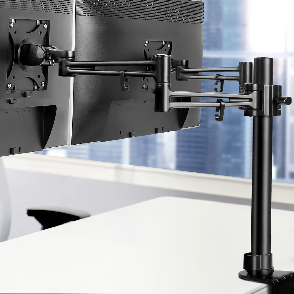 Artiss Monitor Arm Dual Desk Mount Screen Holder Bracket - Image 2