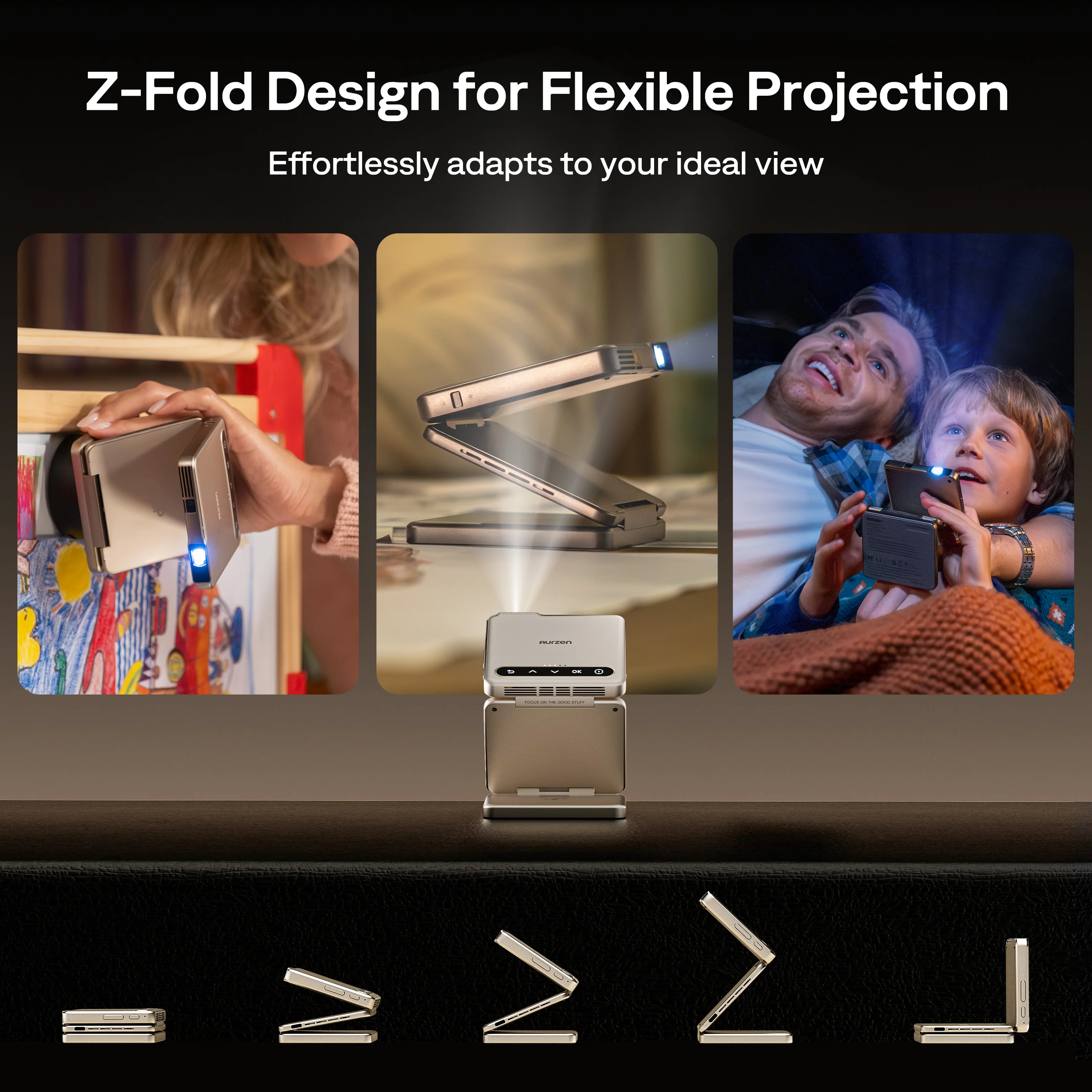 Aurzen ZIP Tri-Fold Portable Projector Cyber Limited Edition - Image 8