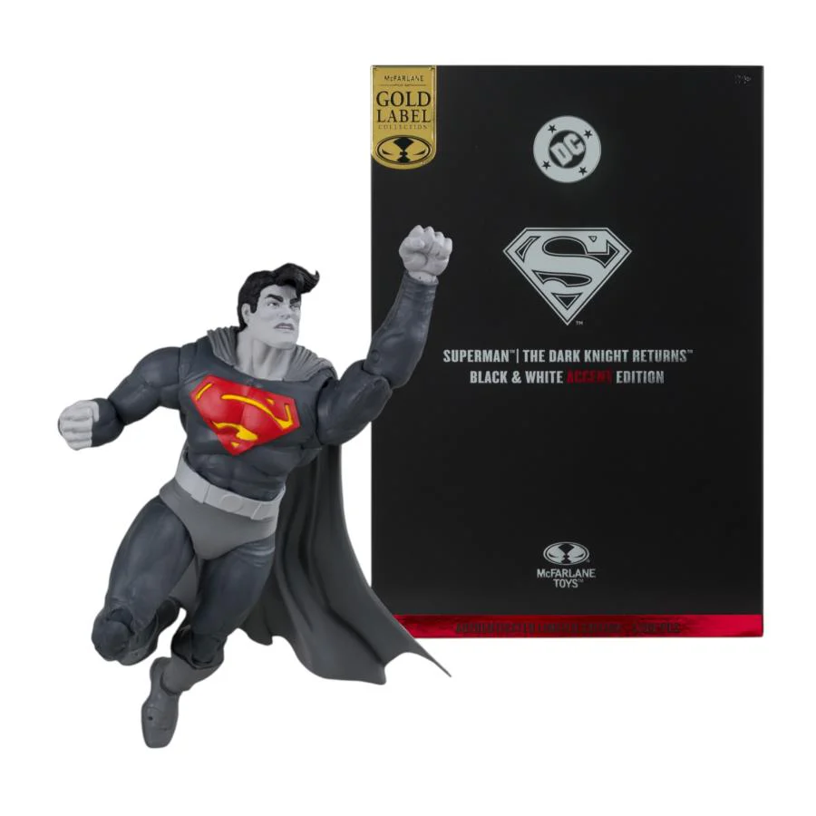 Batman: Dark Knight Returns - Superman Black & White (Gold Label) 7" Action Figure (McFarlane Toys) - Image 2