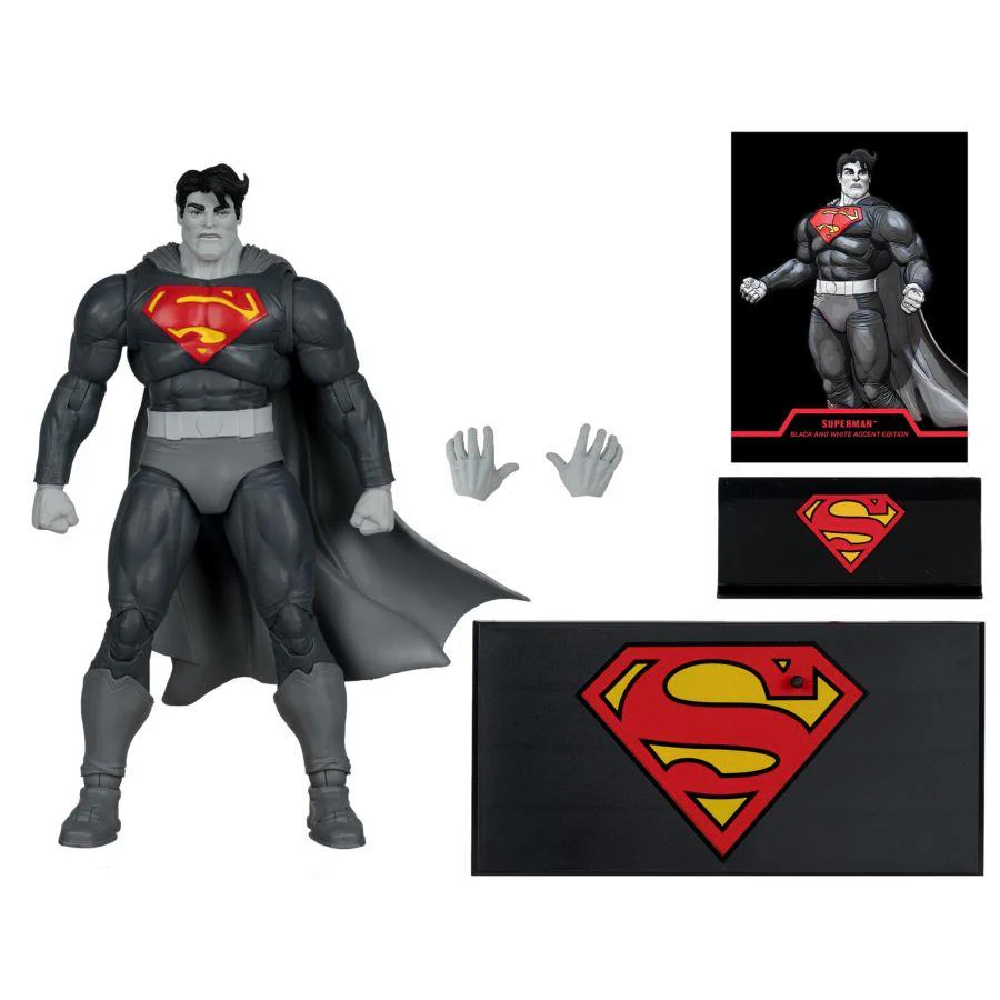 Batman: Dark Knight Returns - Superman Black & White (Gold Label) 7" Action Figure (McFarlane Toys) - Image 4