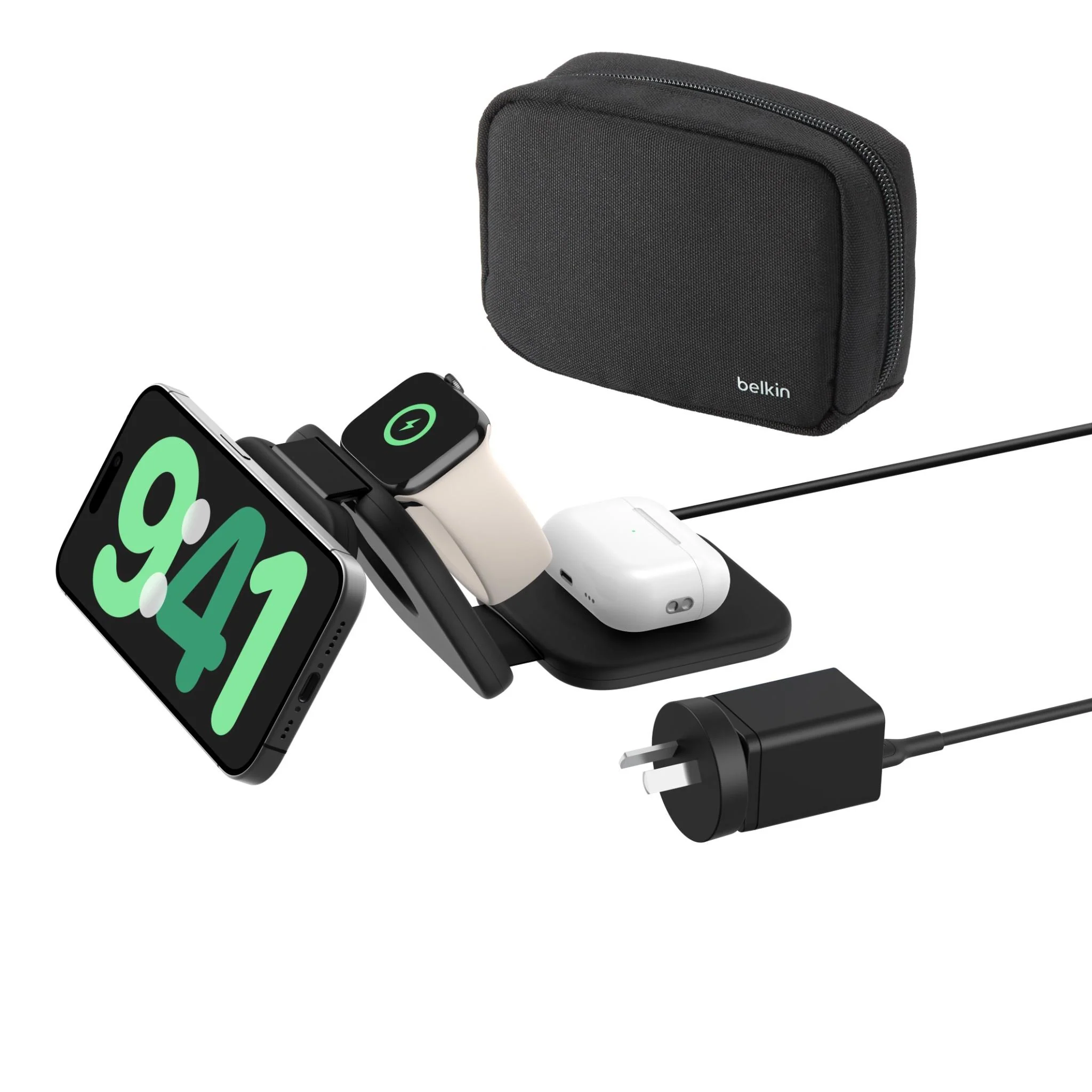 Belkin BoostCharge Pro 3-in-1 Magnetic Qi2 15W Charging Travel Pad - Image 12