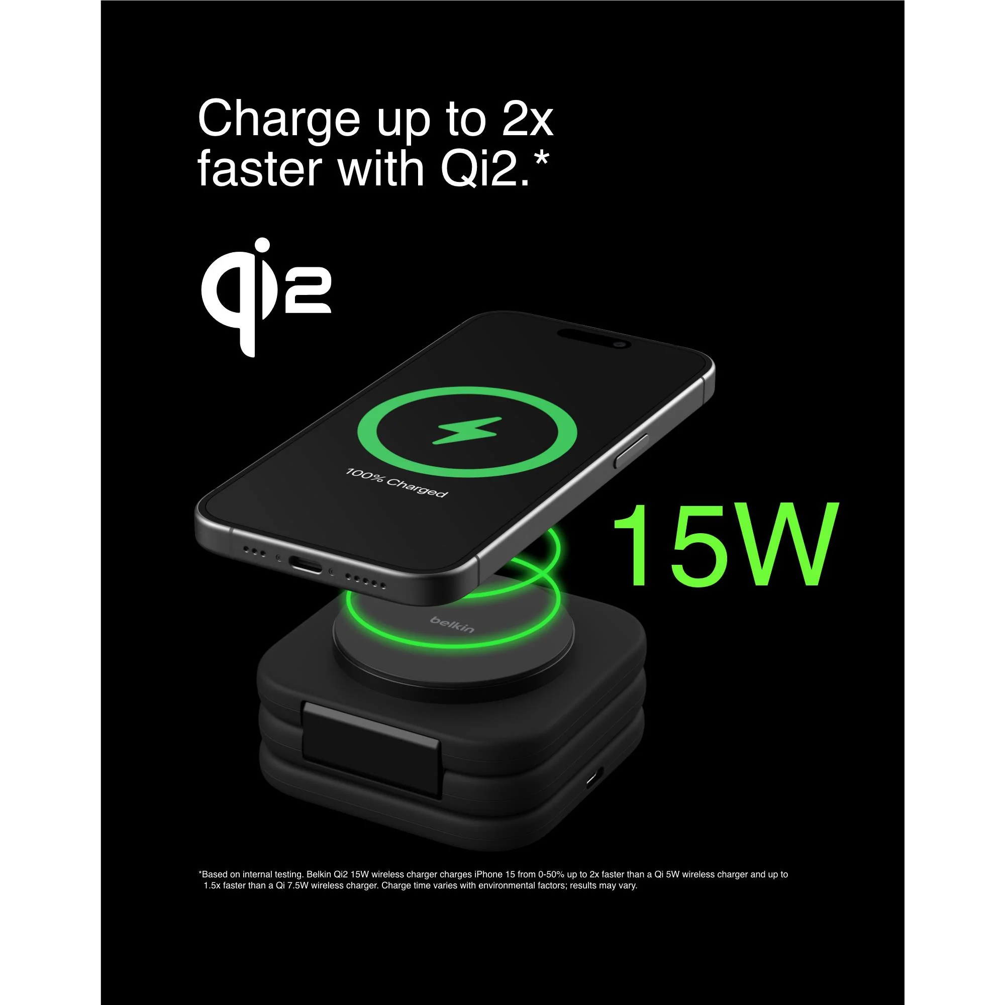 Belkin BoostCharge Pro 3-in-1 Magnetic Qi2 15W Charging Travel Pad - Image 3