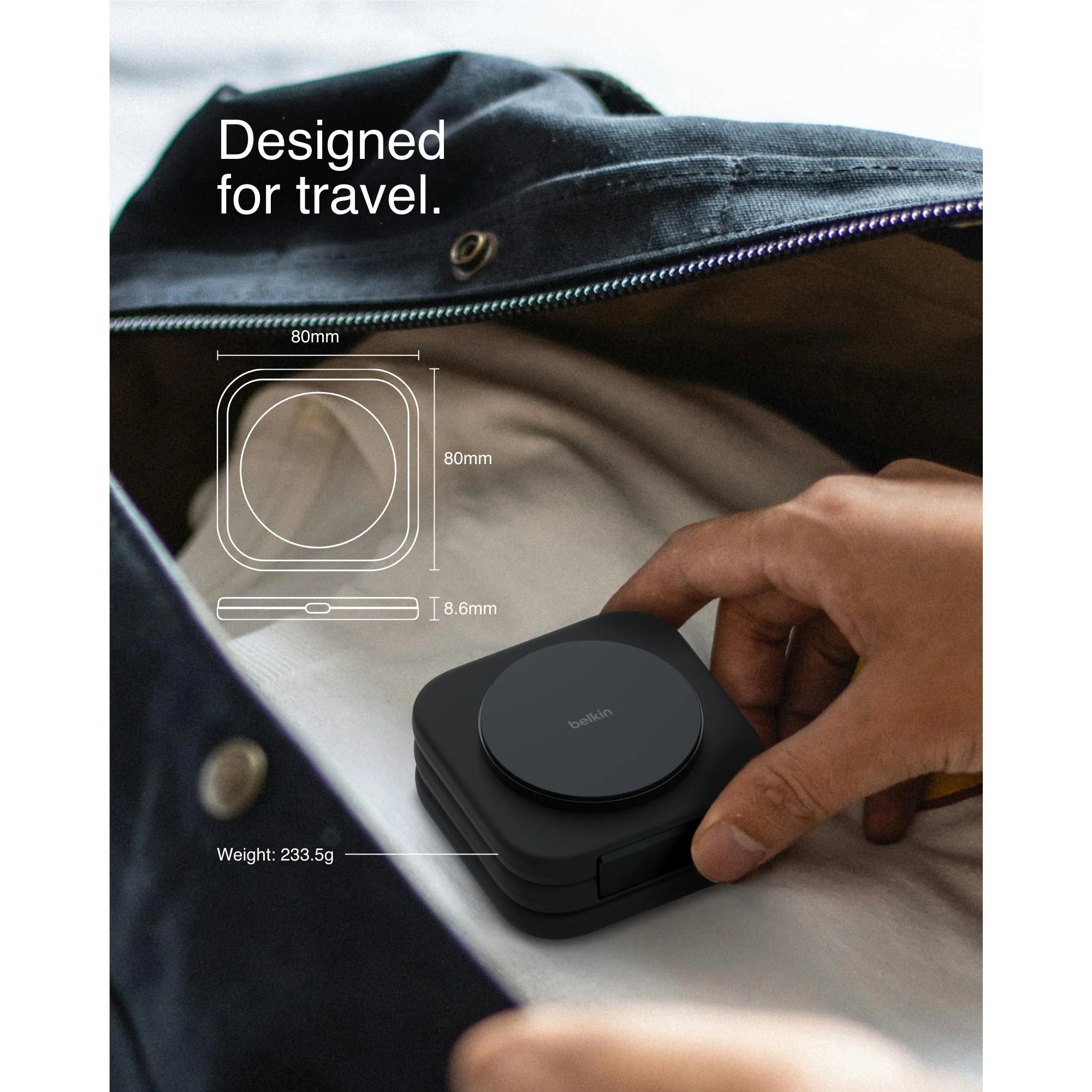 Belkin BoostCharge Pro 3-in-1 Magnetic Qi2 15W Charging Travel Pad - Image 5