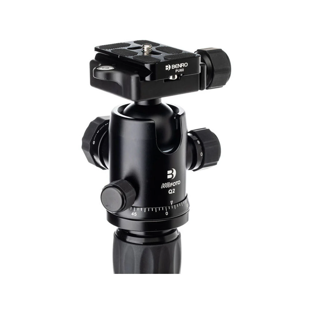 Benro MeFoto Globetrotter Aluminium Tripod Q2 Ball Head 163cm (Black) - Image 4