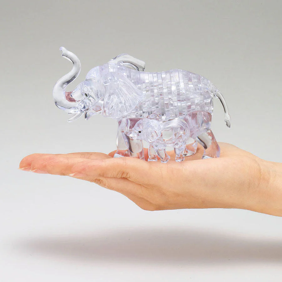 Bepuzzled 3D Crystal Puzzle: Elephant and Baby - Image 4