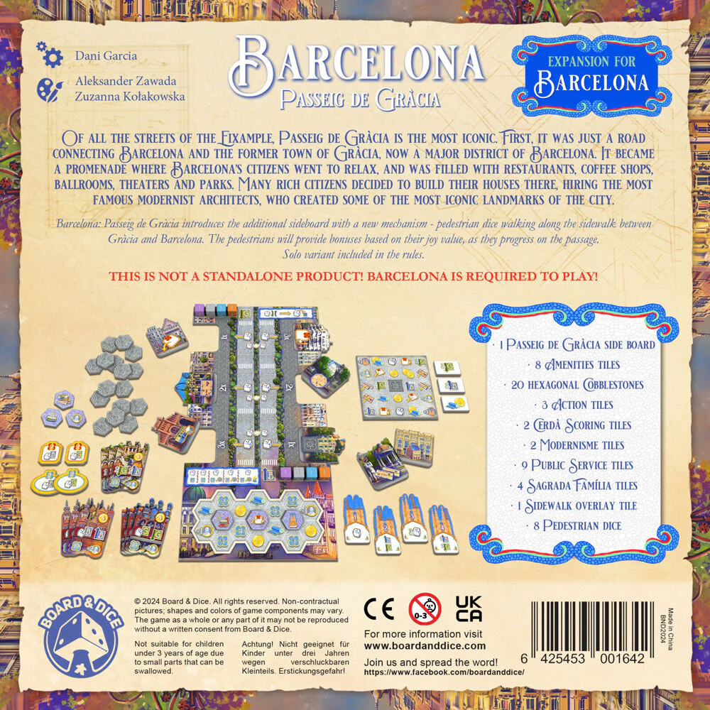 Board & Dice Barcelona Passeig De Gracia Exp Board Game Kids/Children 14y+ - Image 3