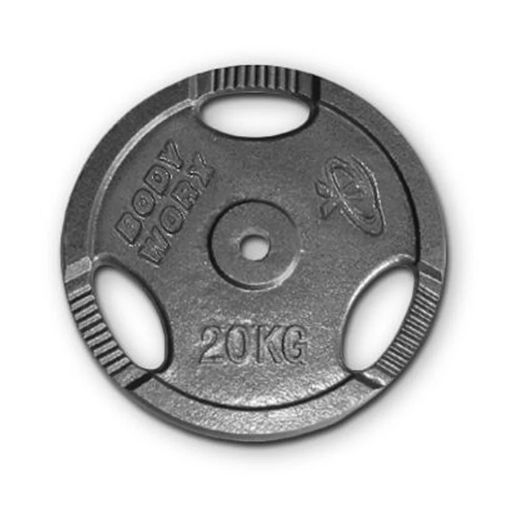 Bodyworx Ezy Grip Standard Disc Weight Plate Home Gym Workout Exercise 20kg