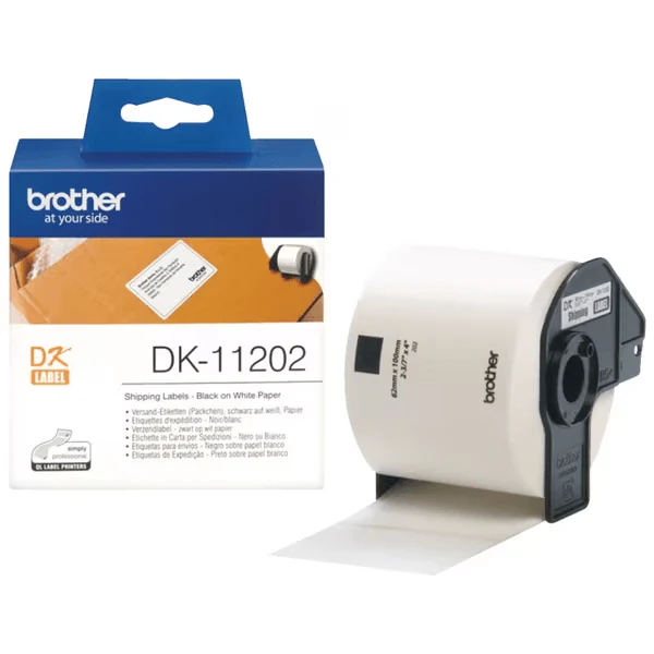 Brother DK-11202 Shipping/Name Badge Labels 62x100mm White Roll 300 - Image 2