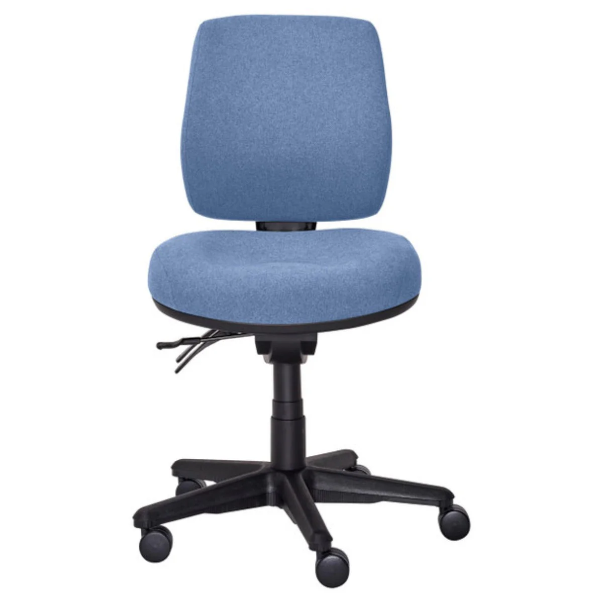 Buro Roma 3 Lever Mid Back With Seat Slide Without Arms Safetex Cobalt - Image 2