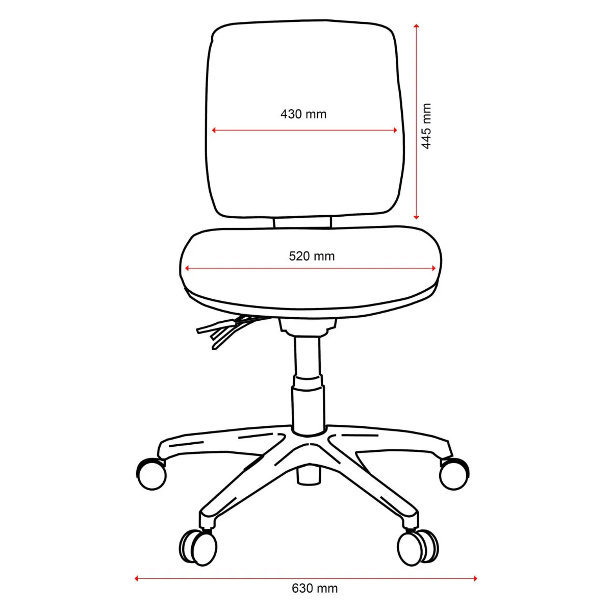 Buro Roma 3 Lever Mid Back With Seat Slide Without Arms Safetex Olive - Image 5