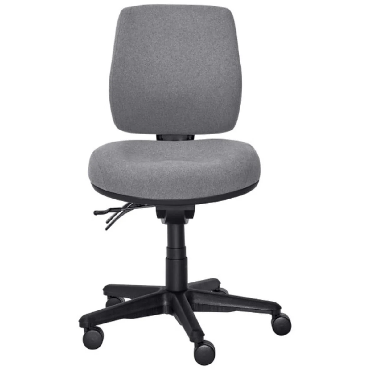 Buro Roma 3 Lever Mid Back With Seat Slide Without Arms Safetex Smoke - Image 2