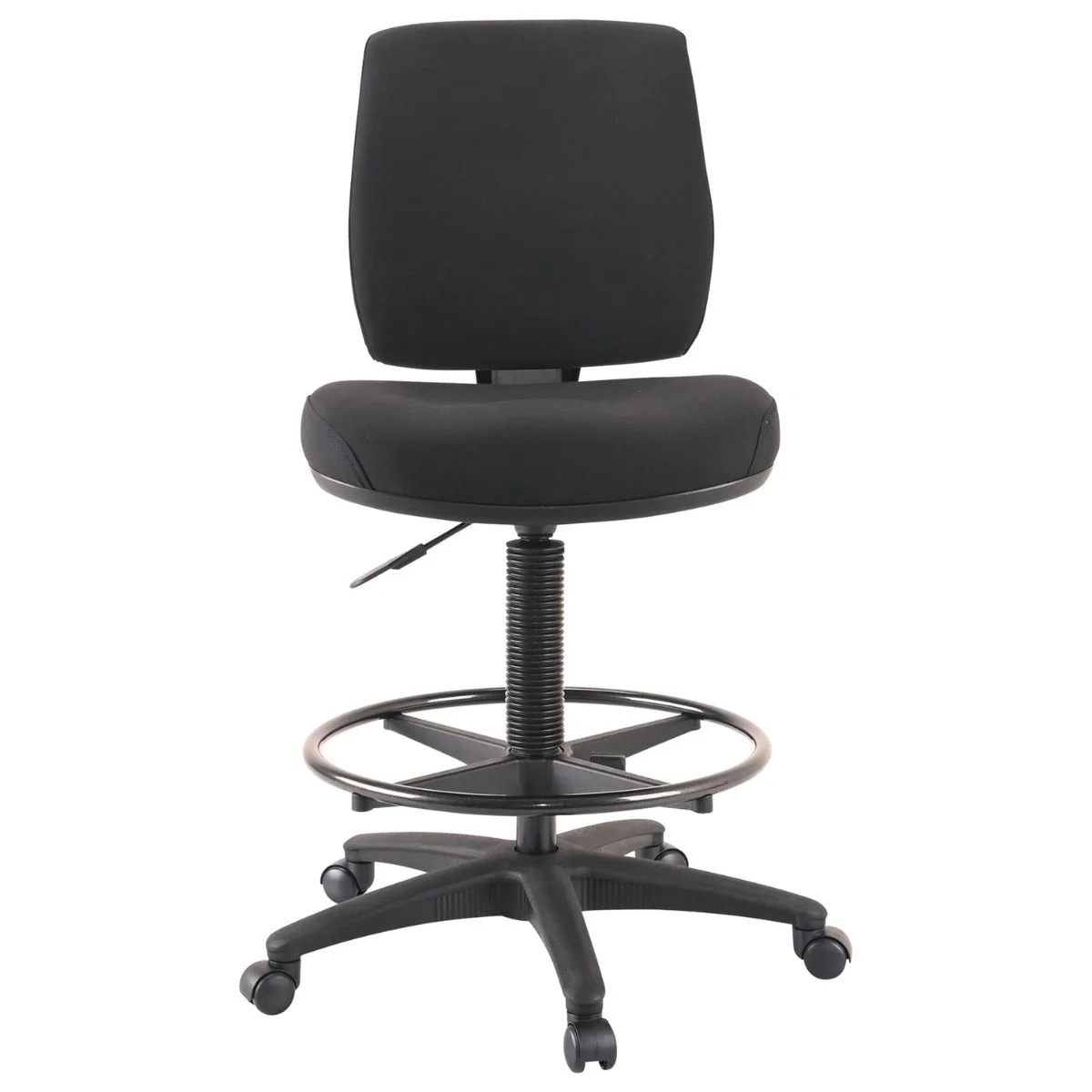 Buro Roma Drafting Chair 1 Lever Mid Back Black - Image 2