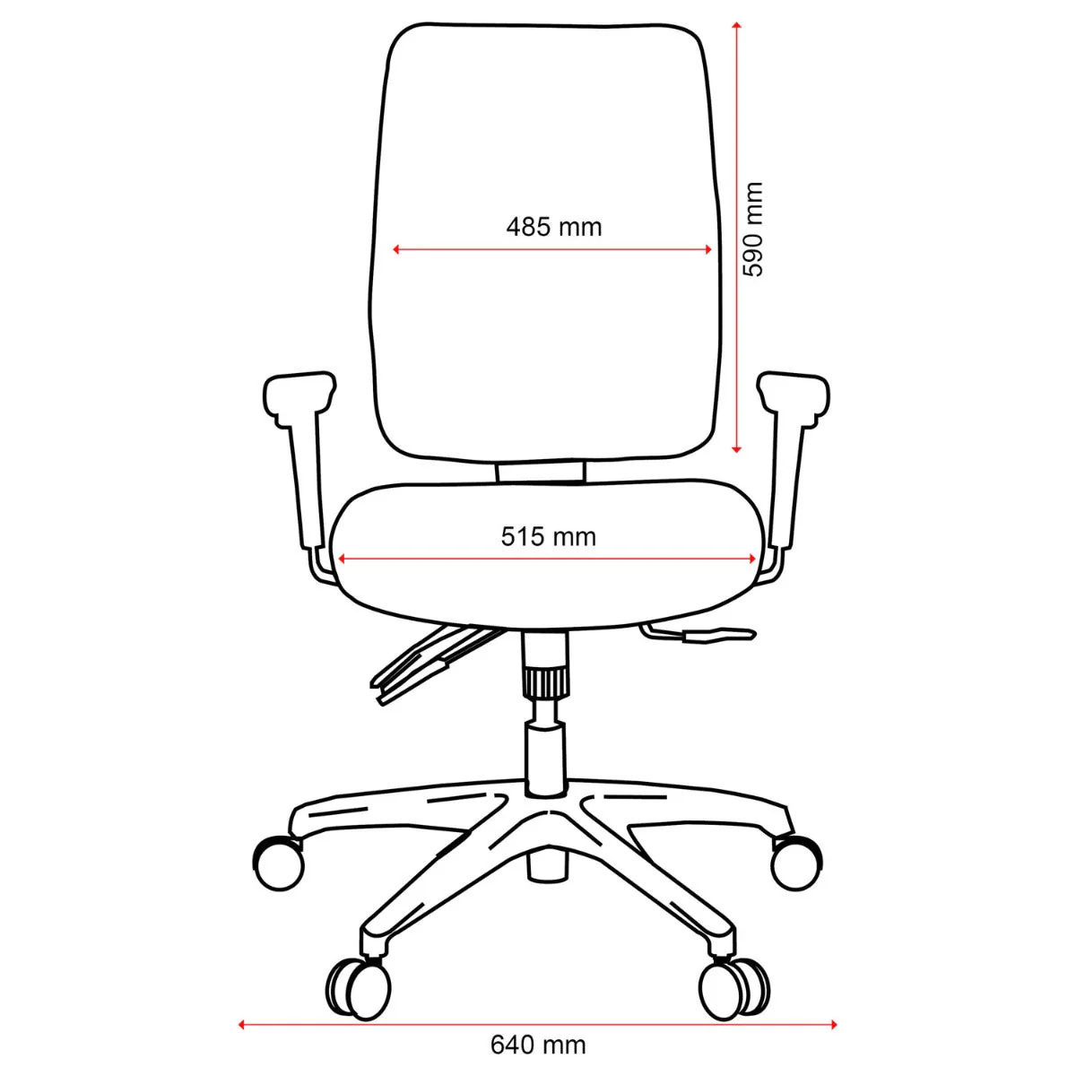 Buro Tidal High Back Chair Fully Upholstered Teal - Image 3