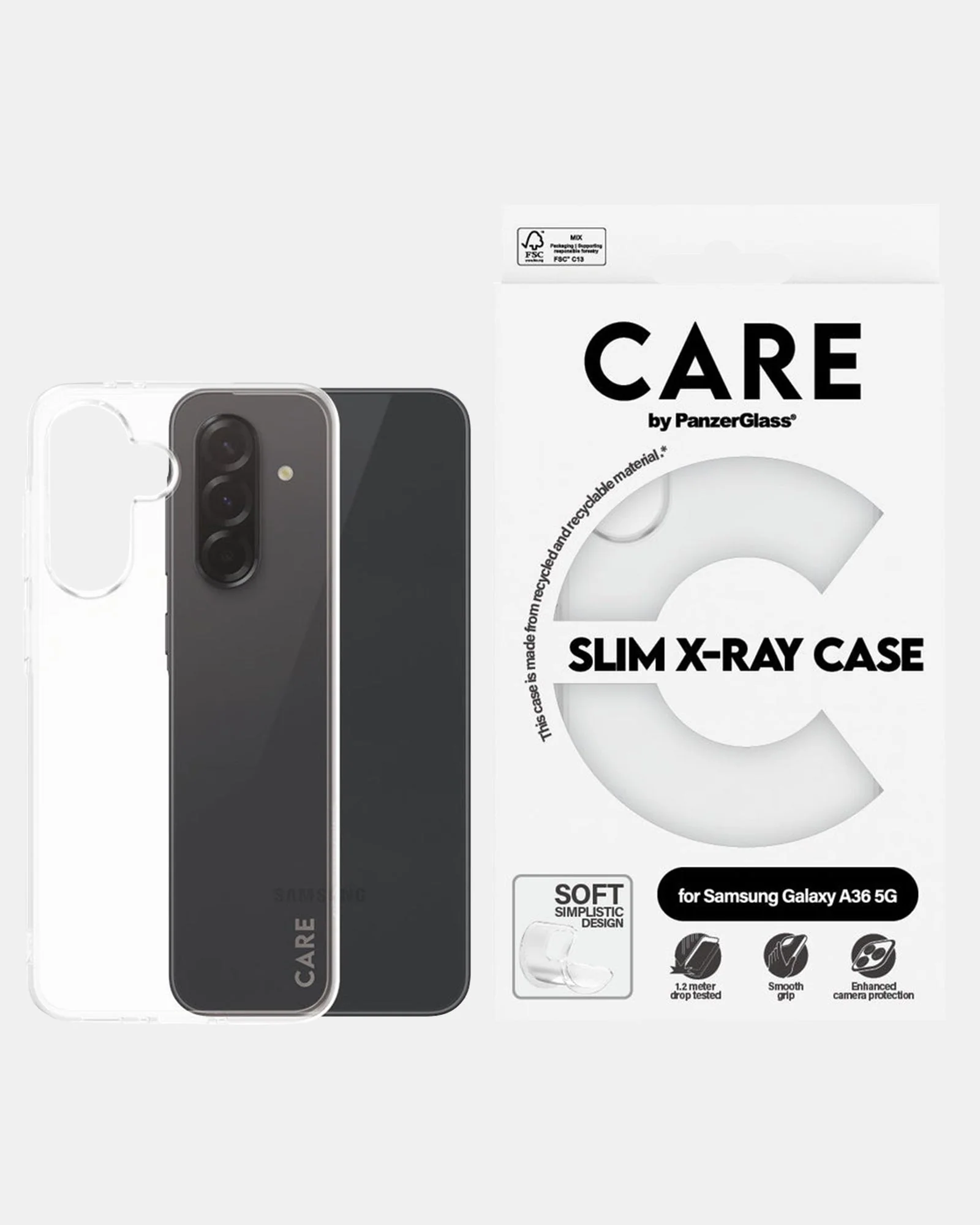 Care by Panzer Fashion X-Ray Phone Case for Samsung A36 (Clear) - Image 6