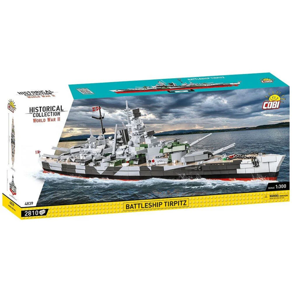 Cobi 2880-Pieces World War 2 Battleship Tirpitz 1:30 Scale Model Building Kit 10y+ - Image 2