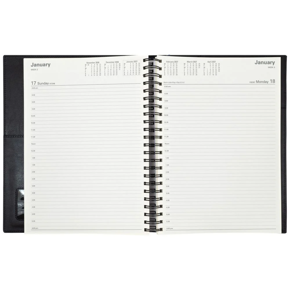 Collins Debden Collins Vanessa A4 Day To Page 2026-2027 Diary Black Financial Year - Image 2