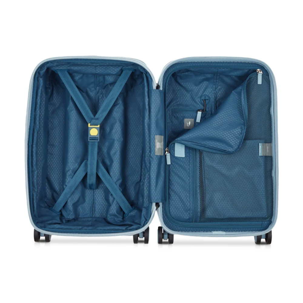 Delsey Chatelet Air 2.0 Carry On 4 Wheel Suitcase with TSA Lock Light Blue 55 cm - Image 2