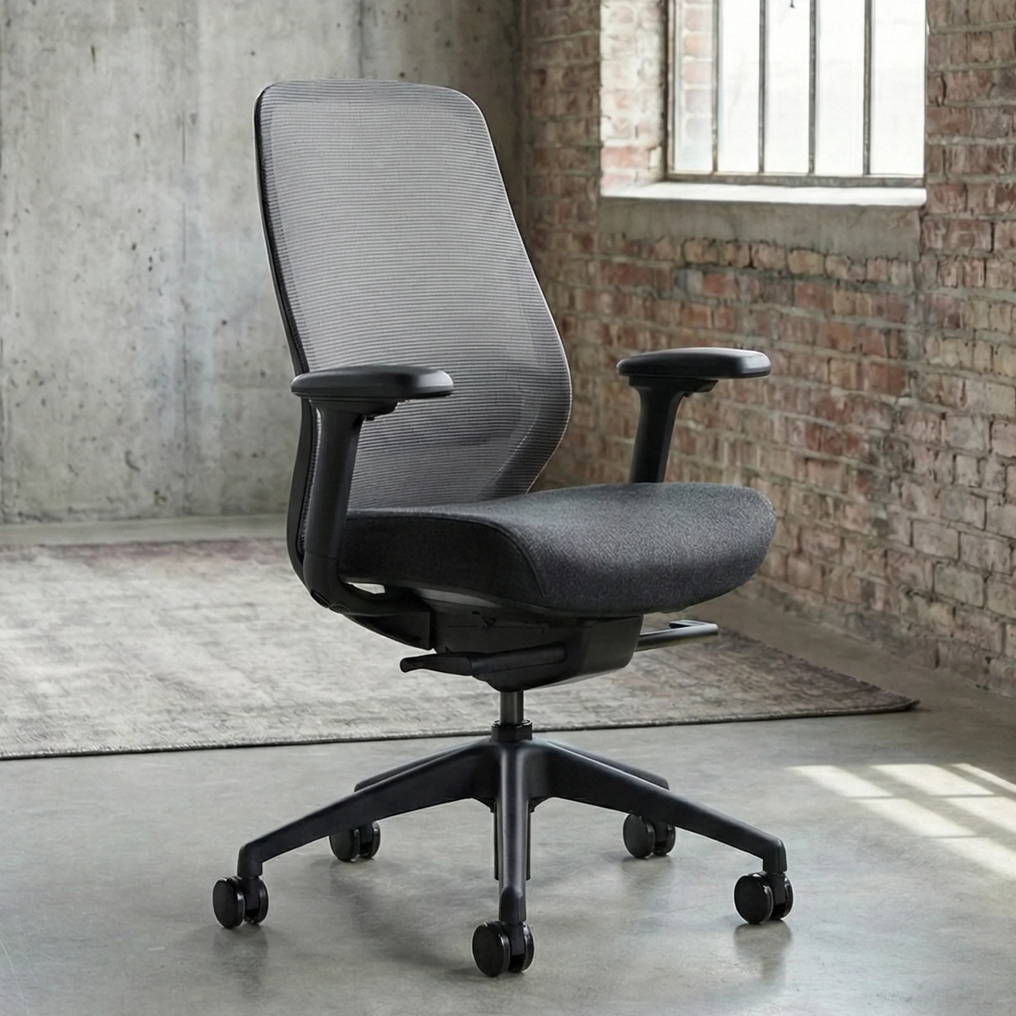 Desky CoilFlex Ergonomic Office Chair - Black / Headrest - Image 4