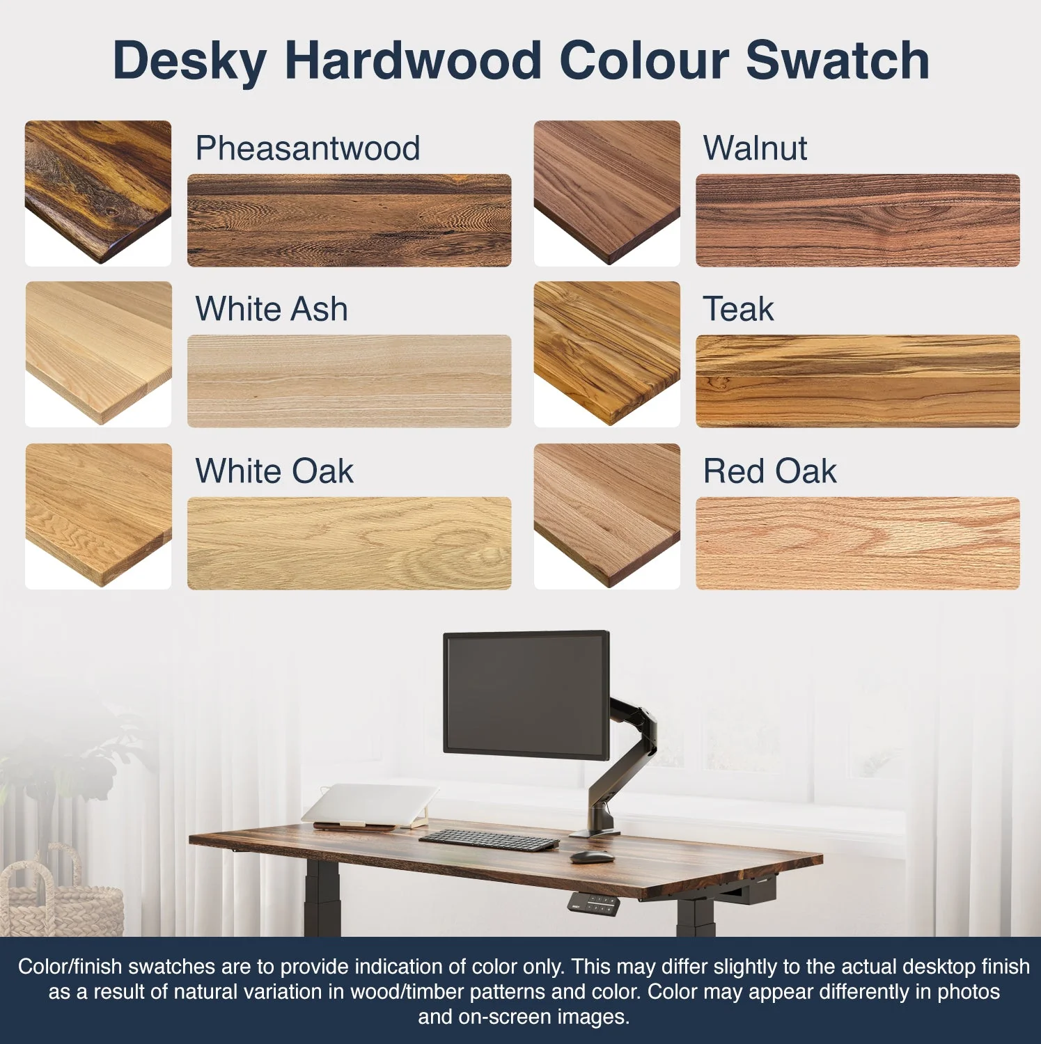 Desky Dual Hardwood Sit Stand Desk 180cm Black Ash Desktop and Matte Black Frame - Image 8