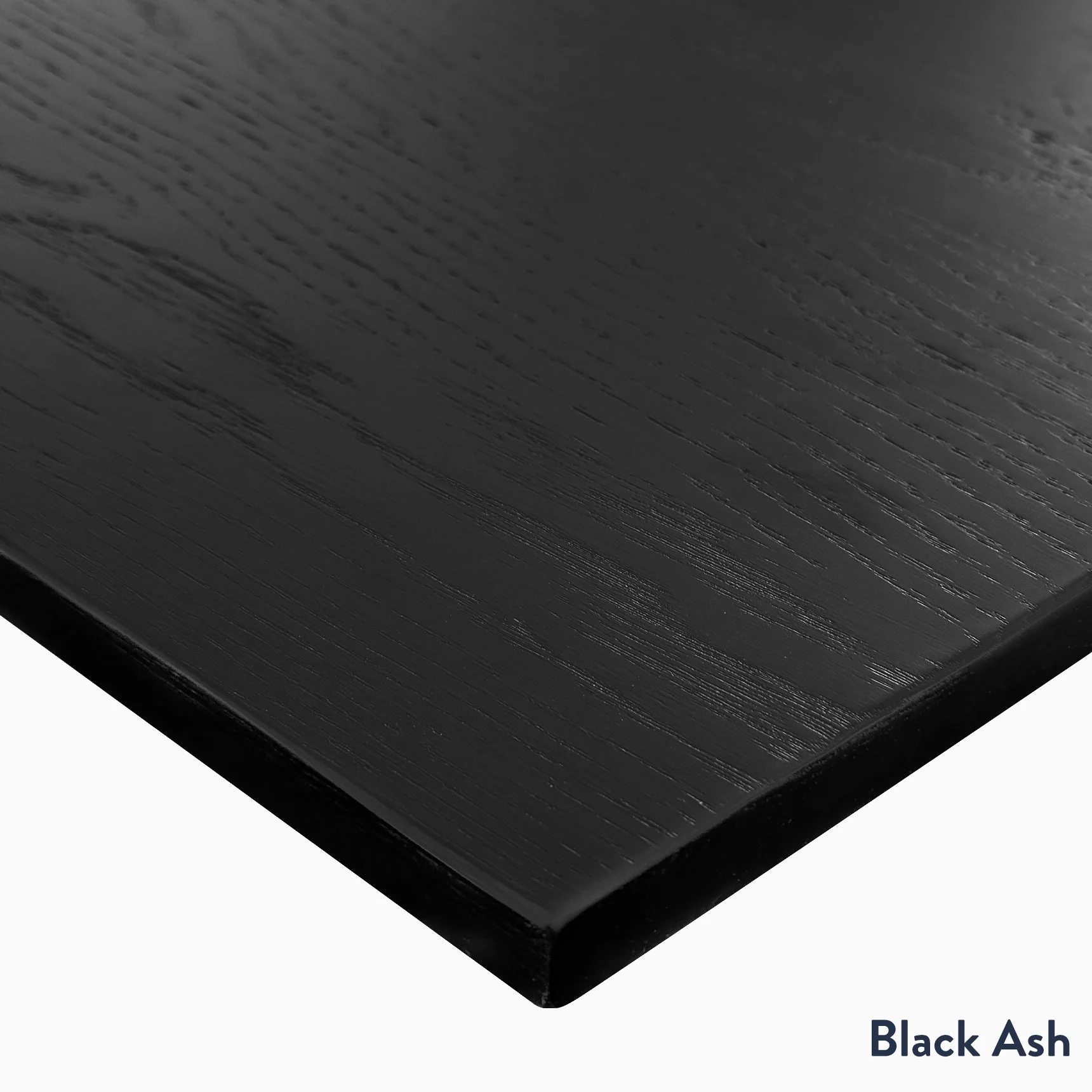 Desky Dual Hardwood Standing Desk With Drawer 150cm Black Ash Desktop and Matte Black Frame - Image 2