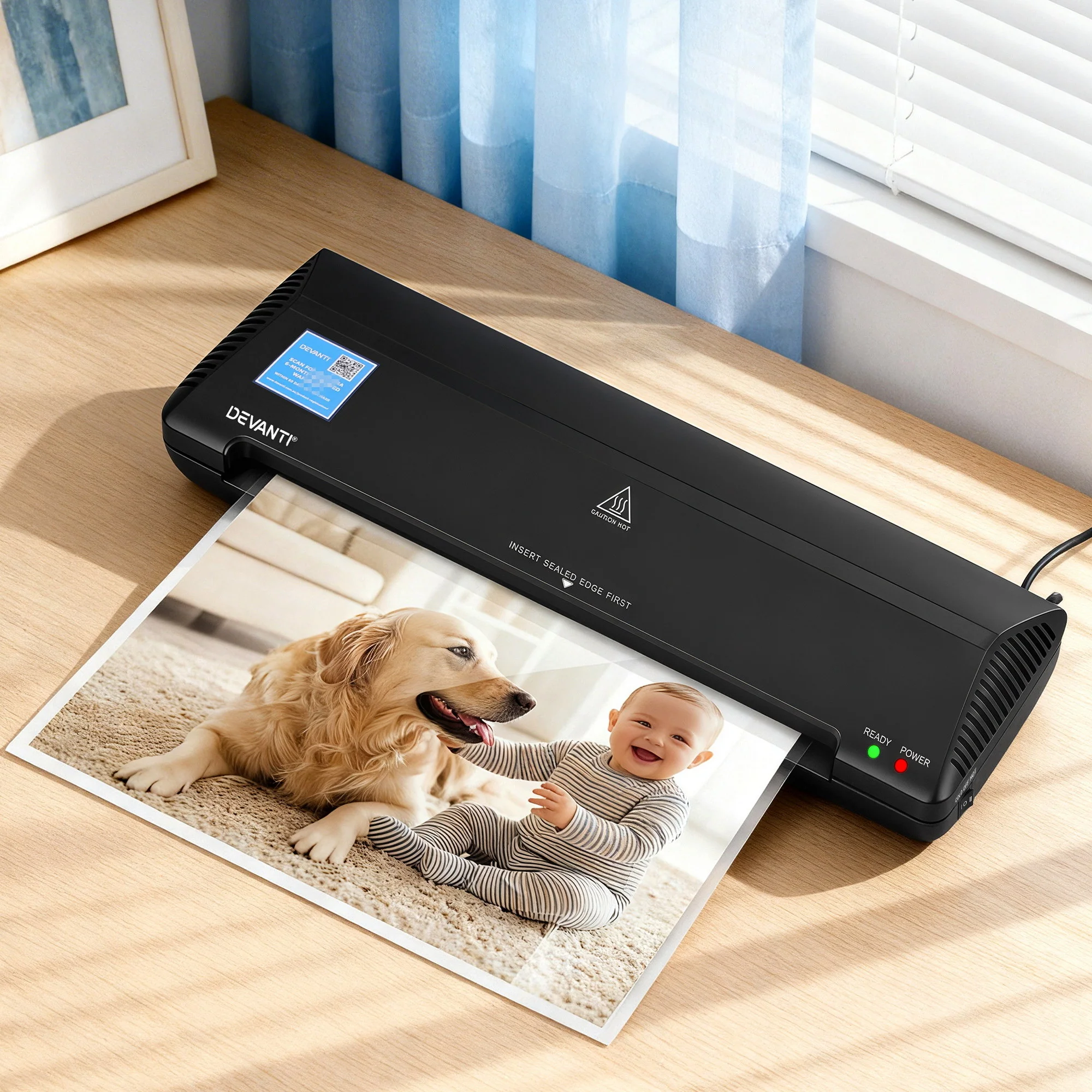 Devanti A3 Laminator Machine for Document Photo Card Handmade A3 A4 A5 A6 Black - Image 2