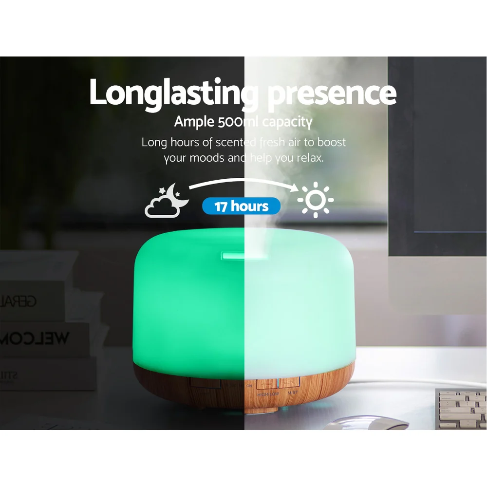 Devanti Aroma Diffuser Aromatherapy Humidifier 500ml - Image 6