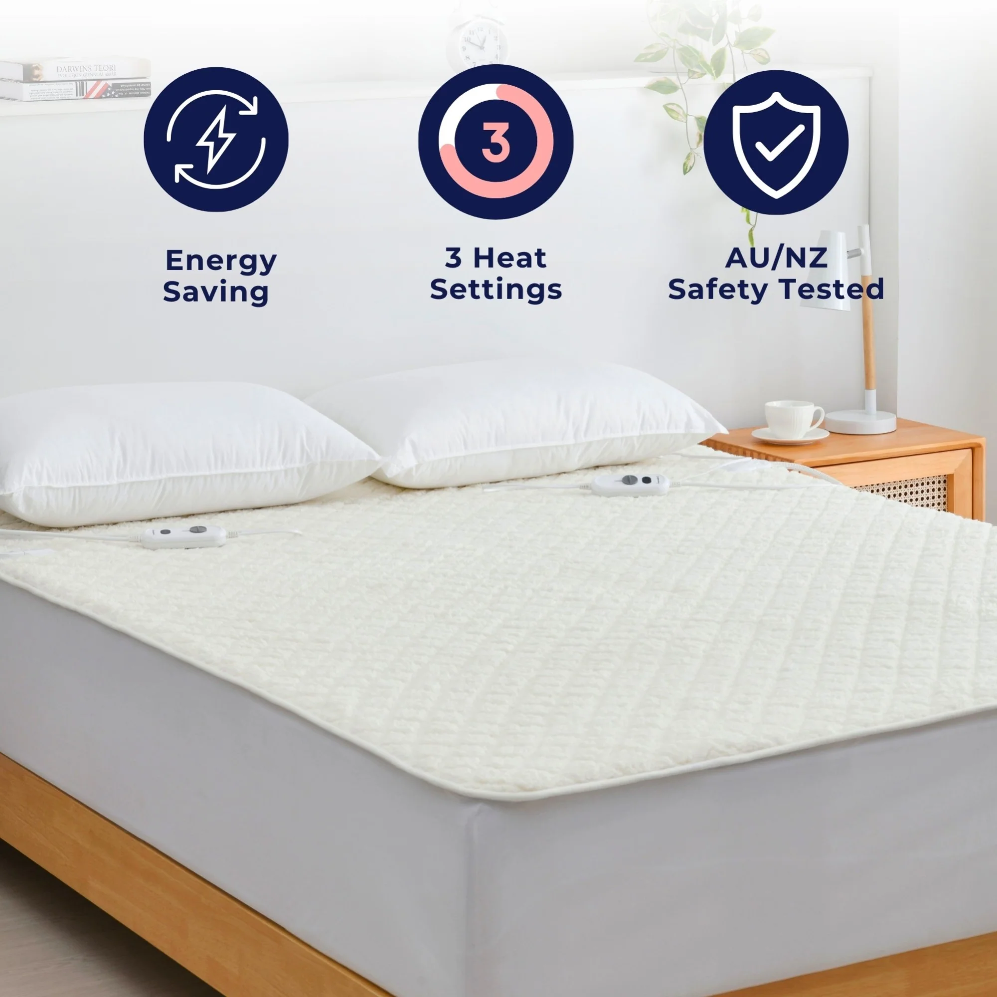 Dreamaker Pinsonic Quilted Sherpa Fleece Electric Blanket [King] - Image 3