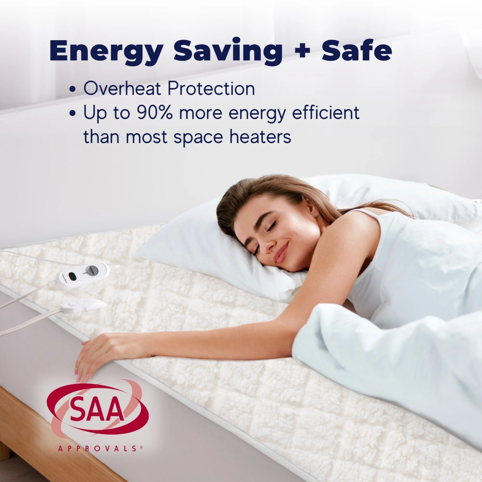 Dreamaker Pinsonic Quilted Sherpa Fleece Electric Blanket [King] - Image 6
