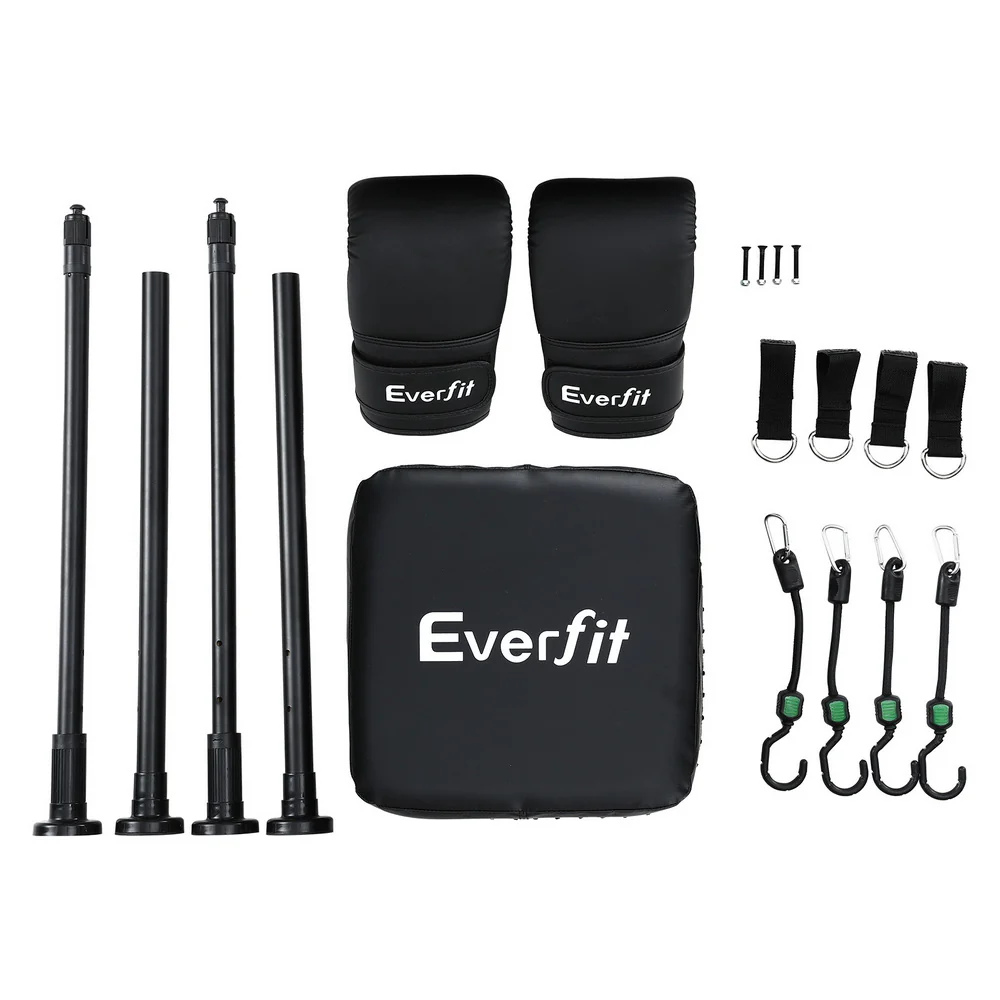 Everfit Doorway Punching Bag Adjustable Apartment Friendly with Boxing Gloves Black - Image 4