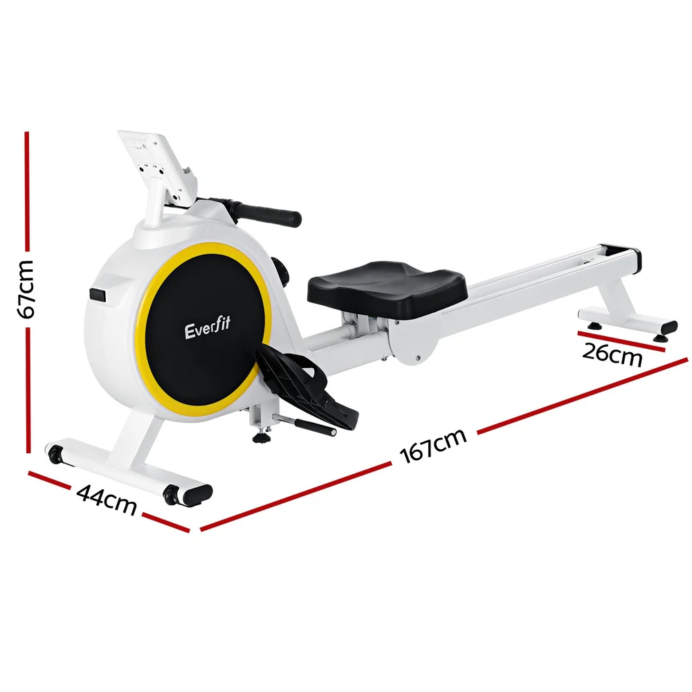Everfit Rowing Machine 16 Levels Magnetic Rower Home Gym Cardio Workout - Image 3