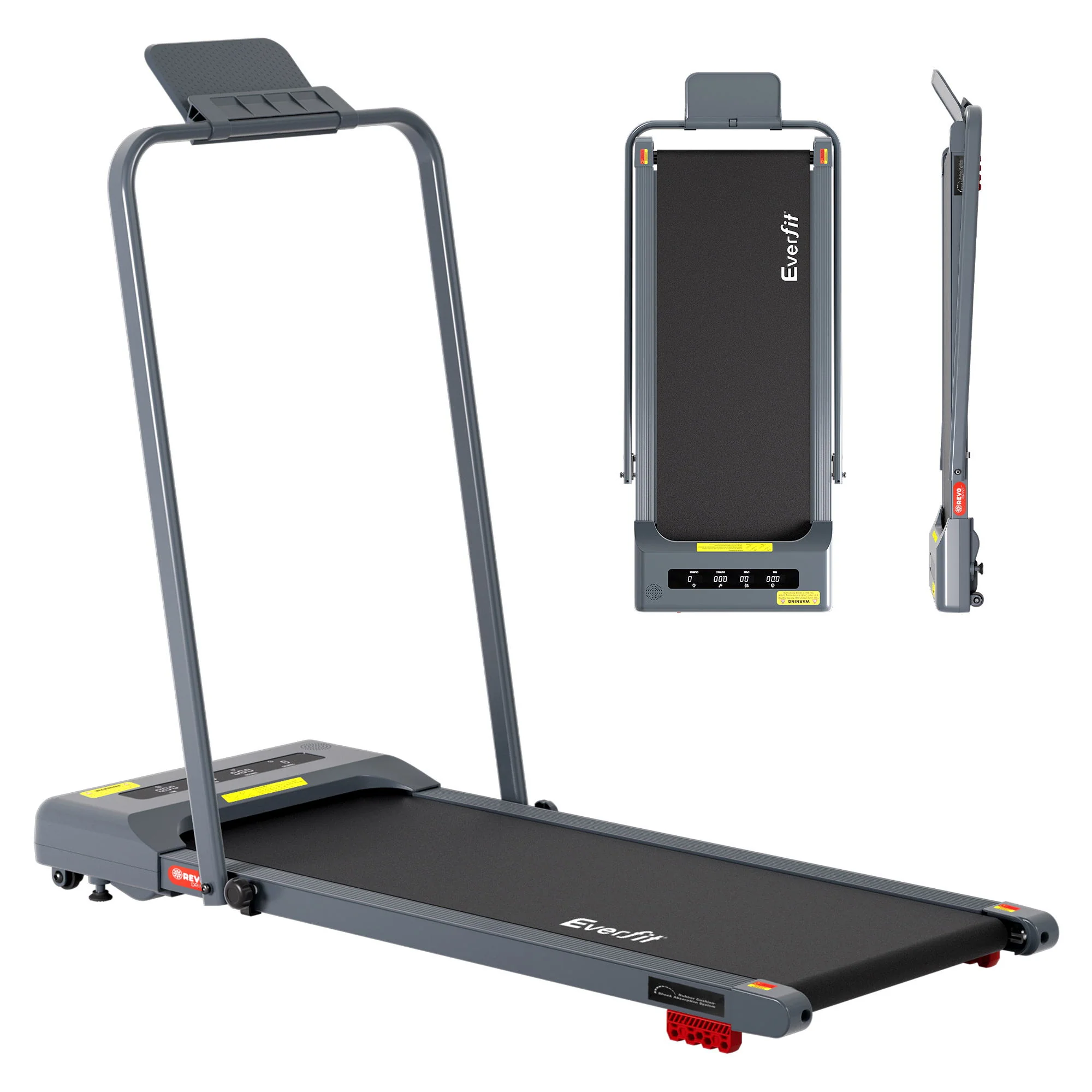 Everfit Treadmill Electric Walking Pad Incline Under Desk 380mm (Grey) - Image 4