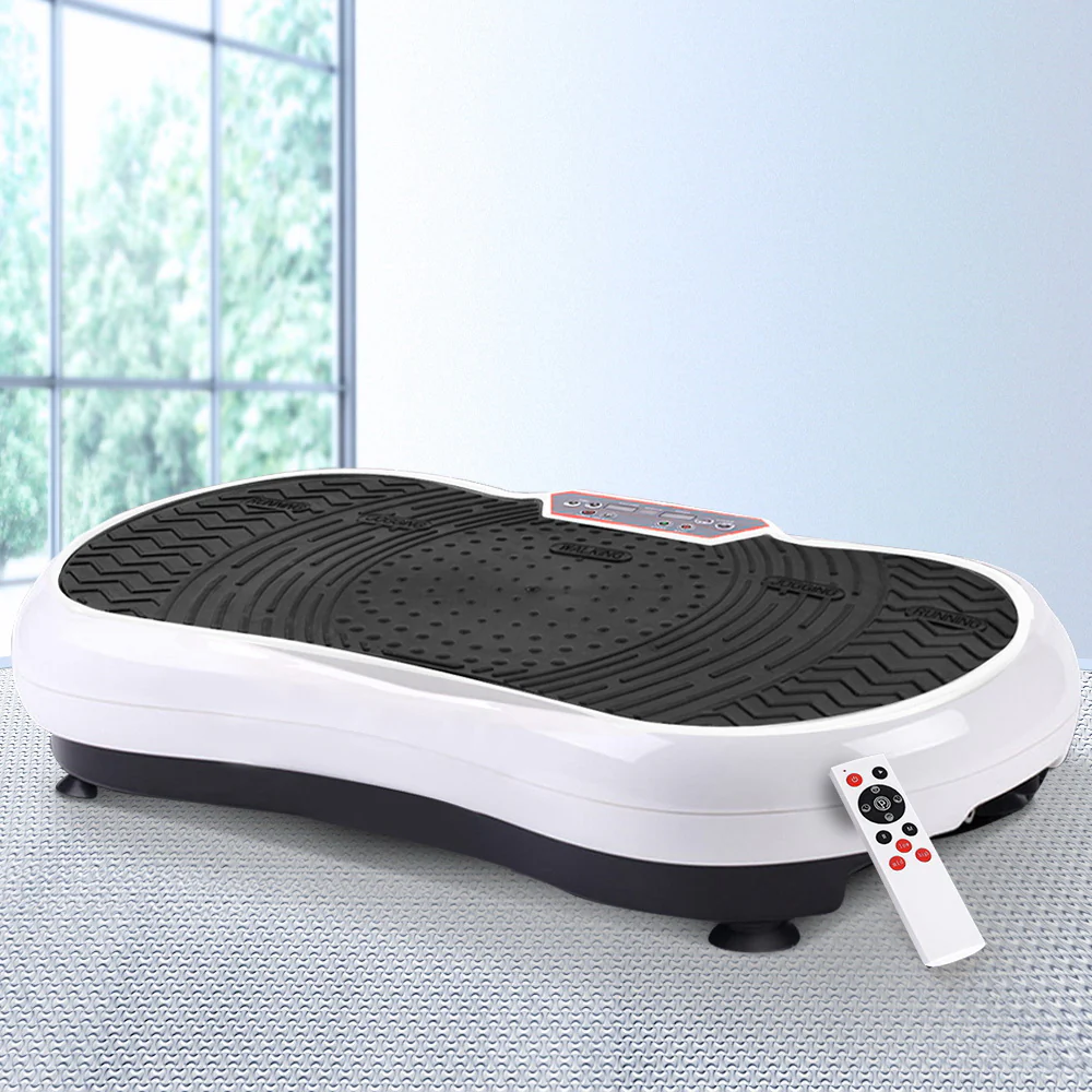 Everfit Vibration Machine Platform Vibrator Resistance Rope Home Fitness (White) - Image 2