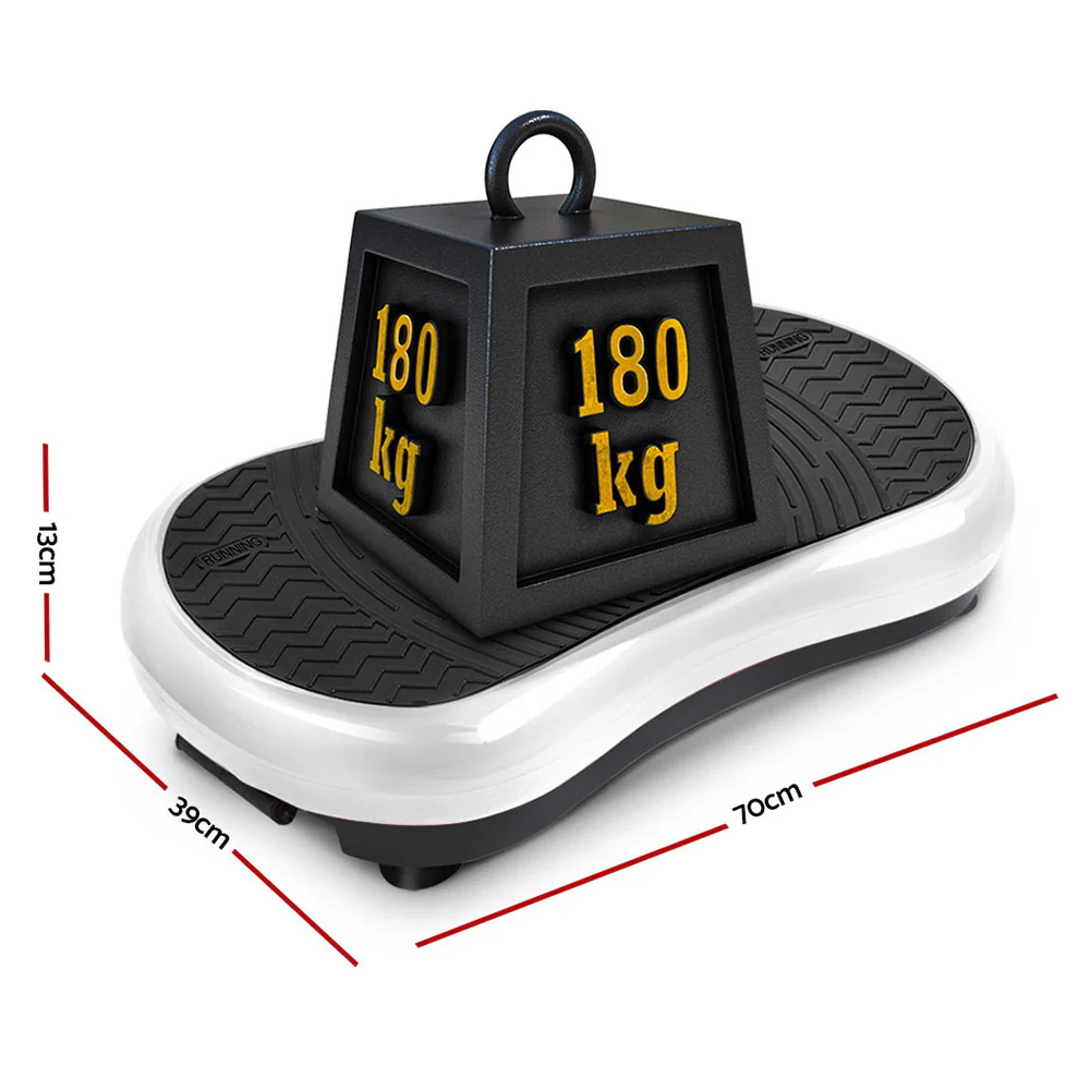 Everfit Vibration Machine Platform Vibrator Resistance Rope Home Fitness (White) - Image 3