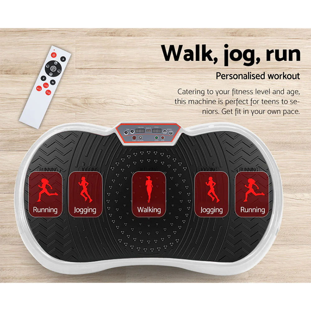 Everfit Vibration Machine Platform Vibrator Resistance Rope Home Fitness (White) - Image 5