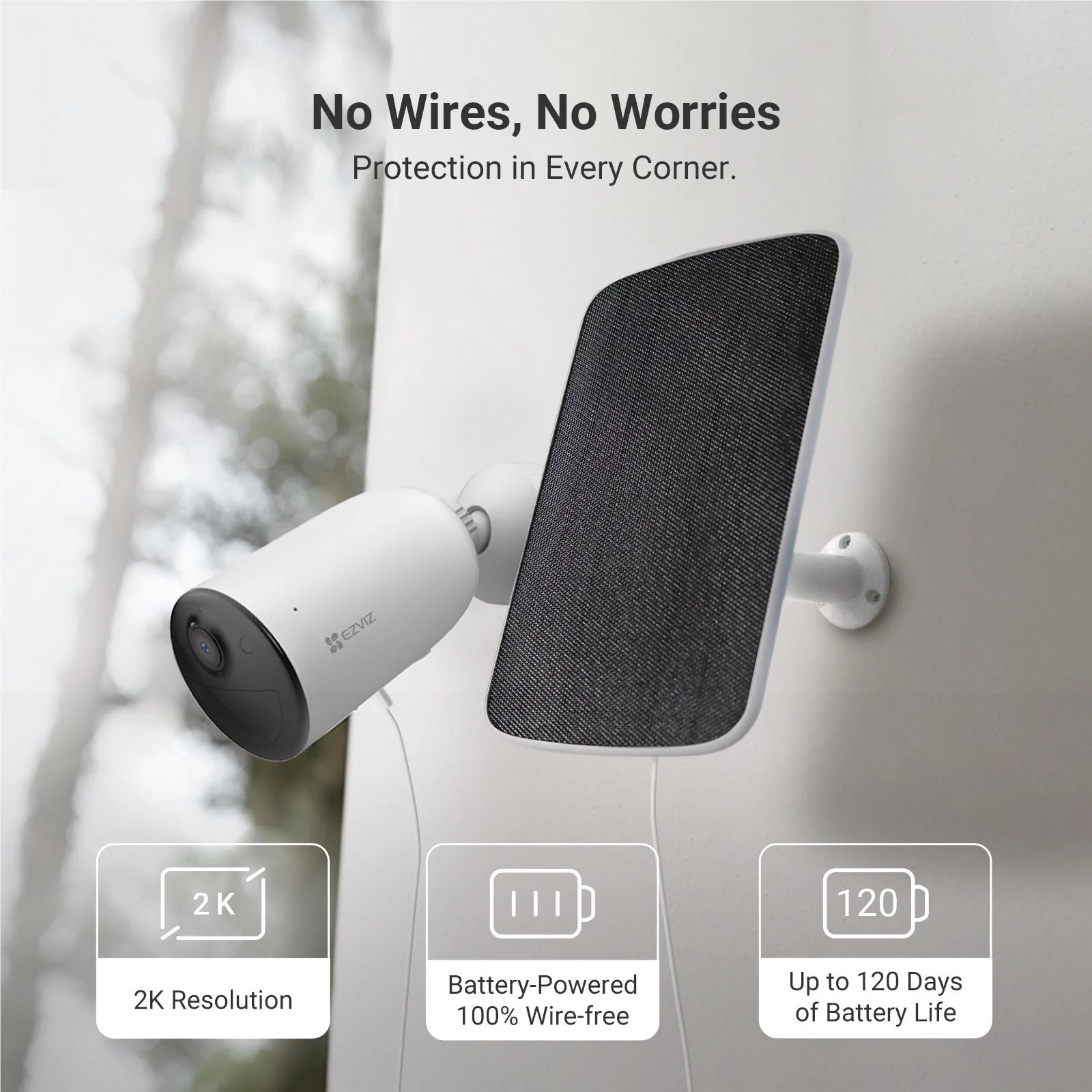 EzViz 2K Security Camera with Solar Panel - Image 6
