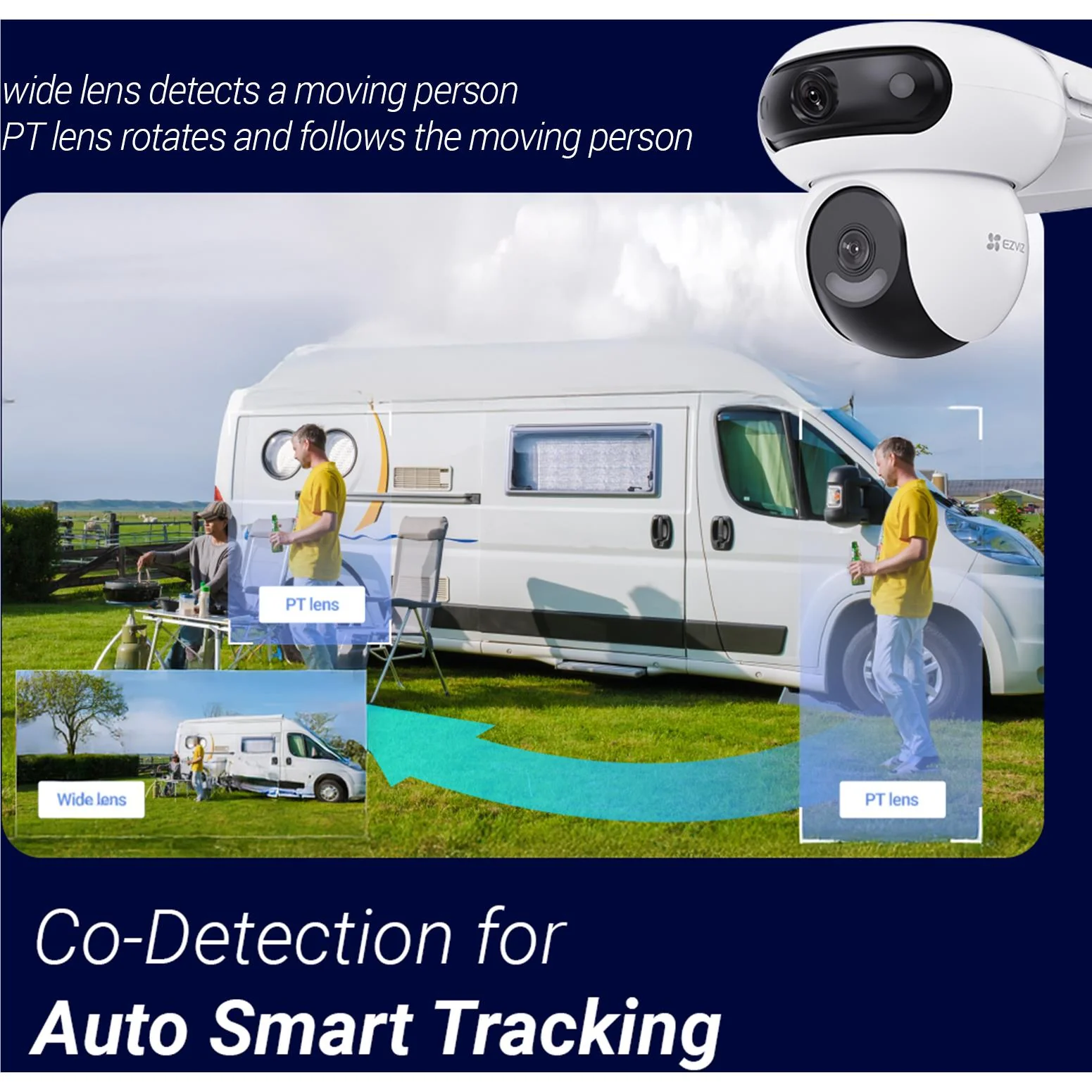 EzViz Dual 2K Security Camera with Solar Panel - Image 3