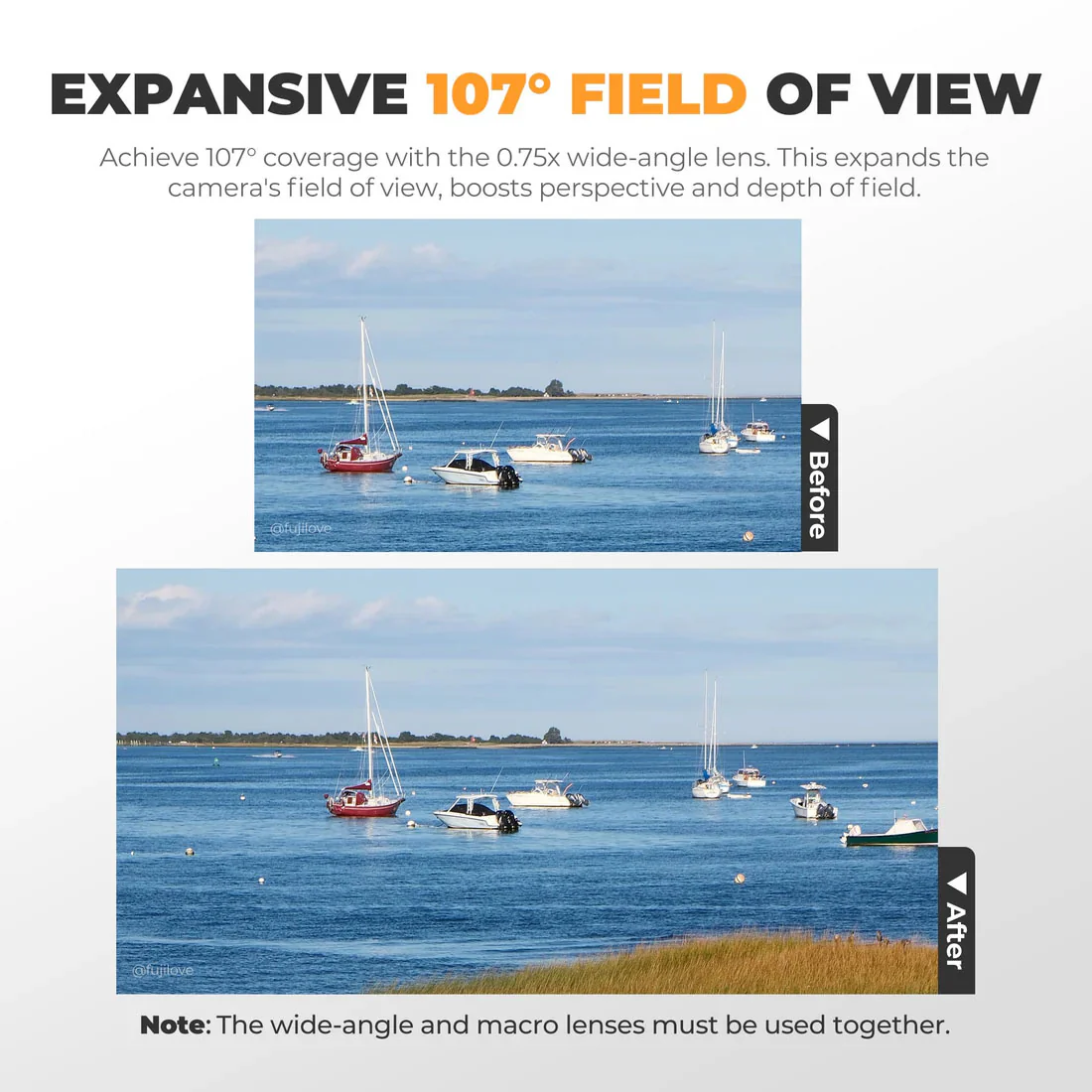 Freewell 2-in-1 Wide Angle & Macro Lens for FUJI X100VI X100V (Black) - Image 5
