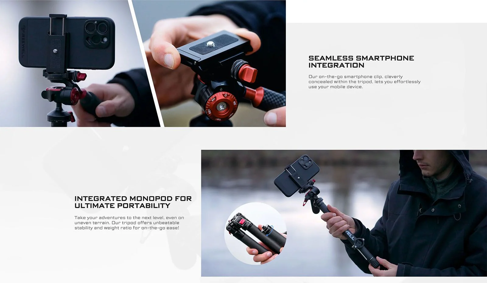 Freewell The Real Travel Carbon Fiber Tripod - Image 7