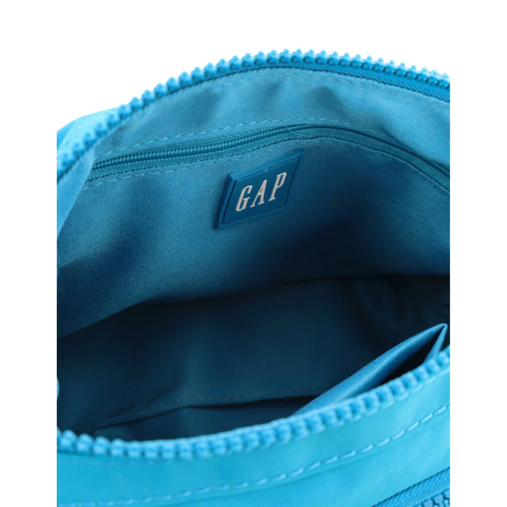 GAP Unisex Nylon Shoulder Crossbody Bag w/ Secure Zip 29x22cm Blue - Image 2