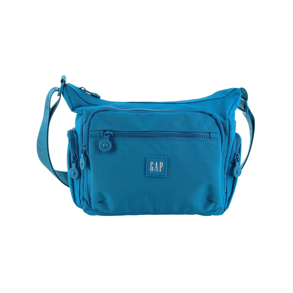 GAP Unisex Nylon Shoulder Crossbody Bag w/ Secure Zip 29x22cm Blue - Image 3