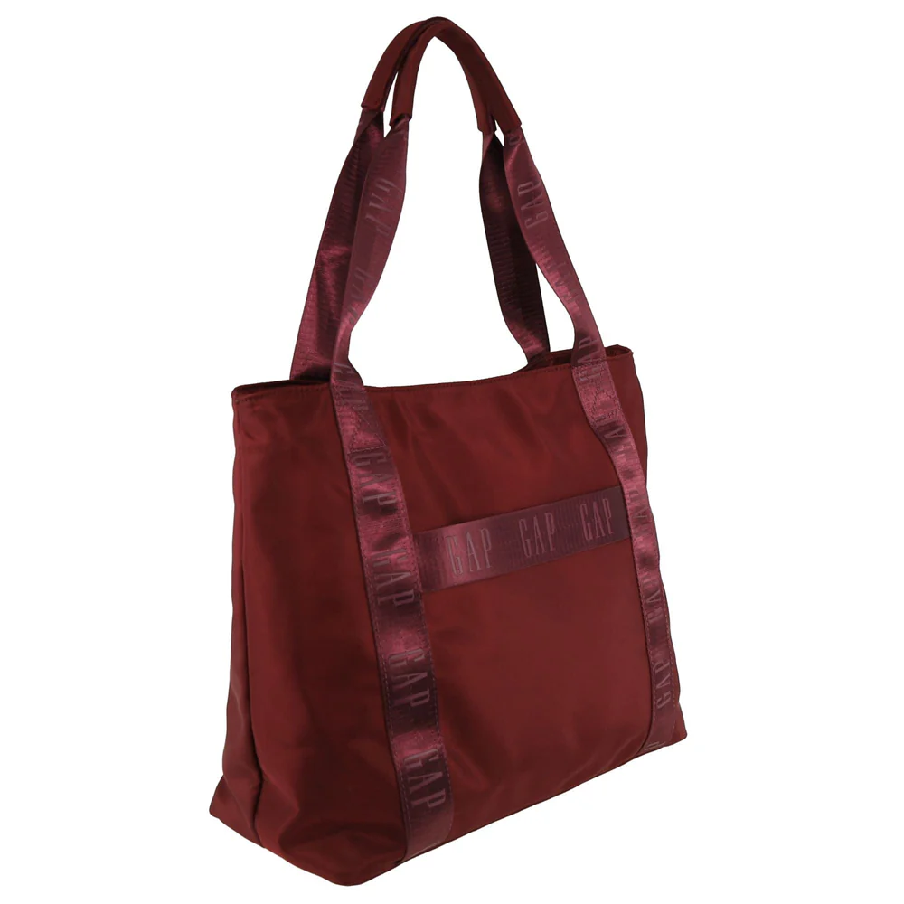 GAP Women's Travel Nylon Tote/Shoulder Bag w/ Secure Zip 39x30cm Wine - Image 3