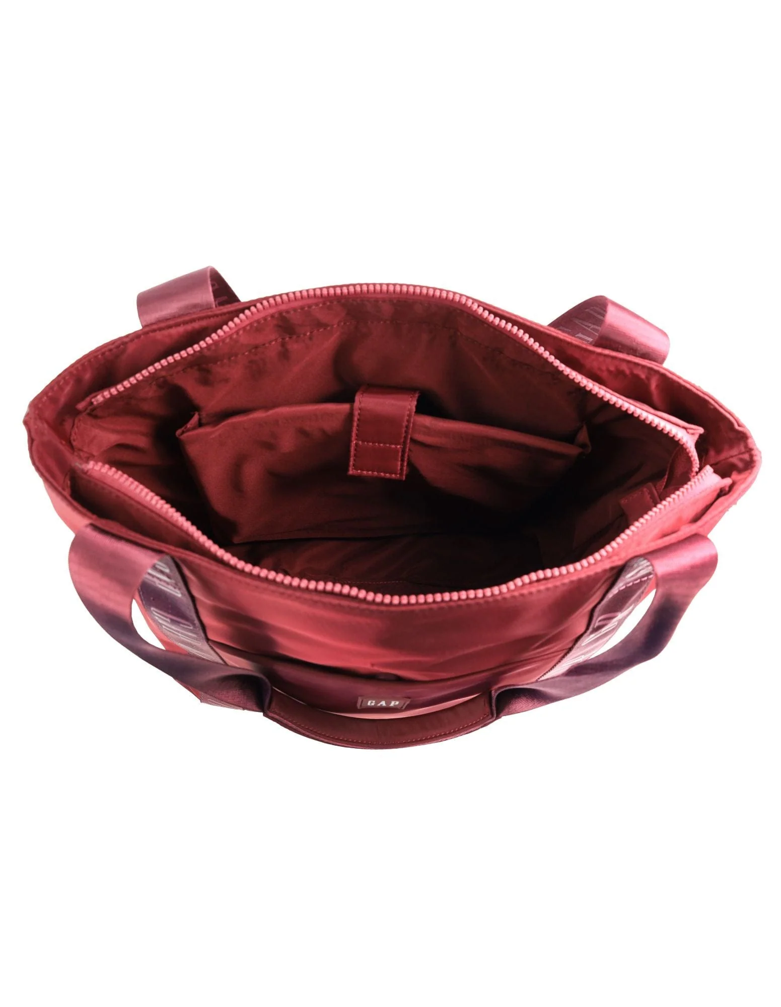 GAP Women's Travel Nylon Tote/Shoulder Bag w/ Secure Zip 39x30cm Wine - Image 5