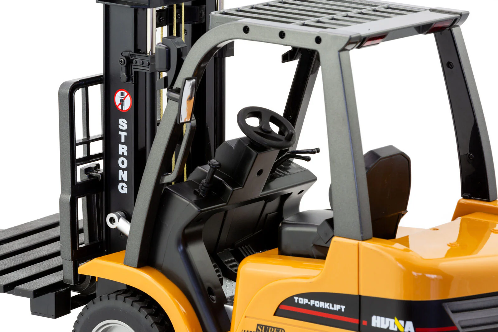 Gem Toys 1:10 Scale 2.4G 8-Channel Metal Remote Control Forklift Construction Vehicle with Lifting Function & Sound - Image 7