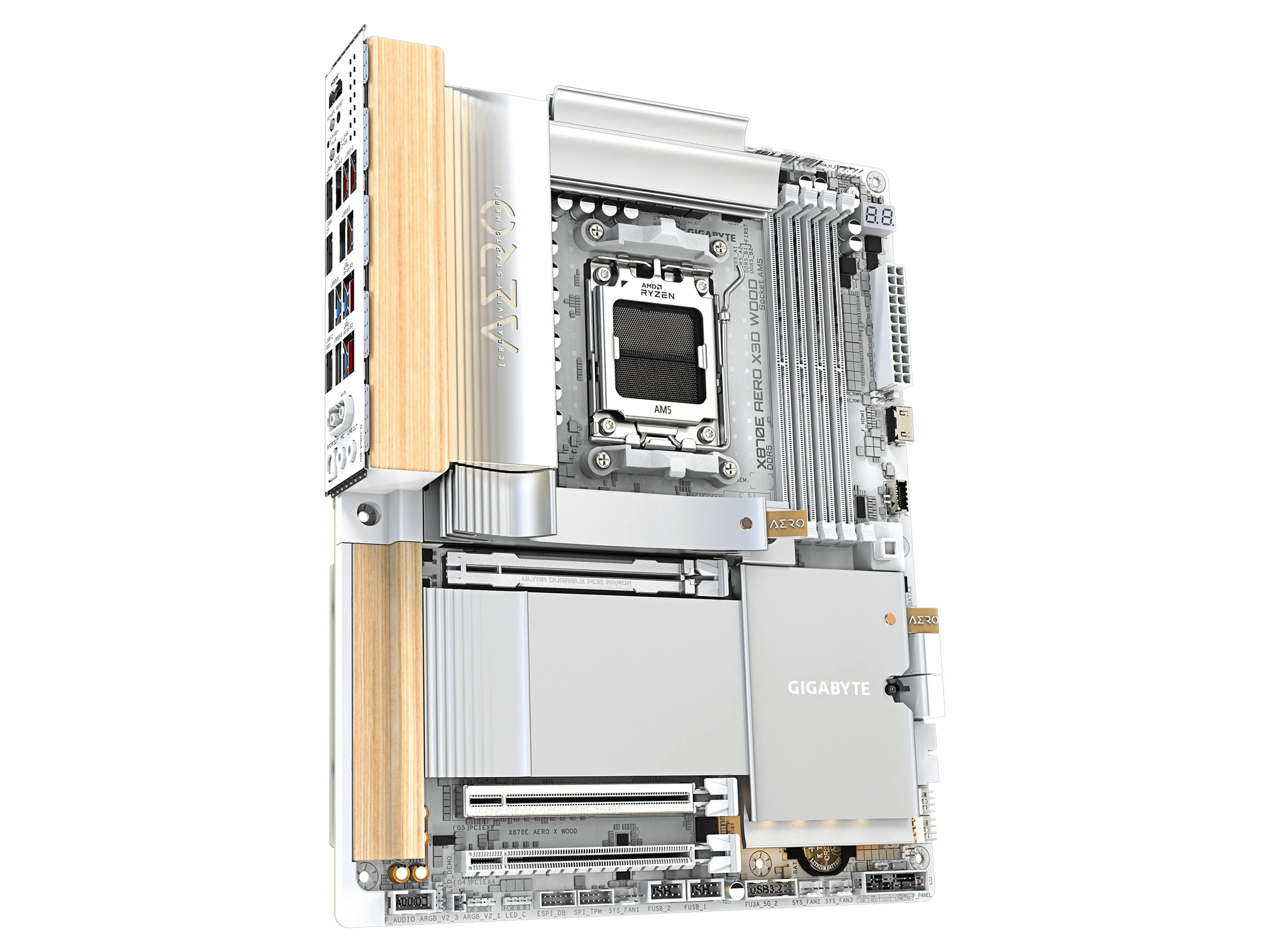 GIGABYTE X870E AERO X3D WOOD Wi-Fi 7 AM5 ATX Motherboard - Image 2
